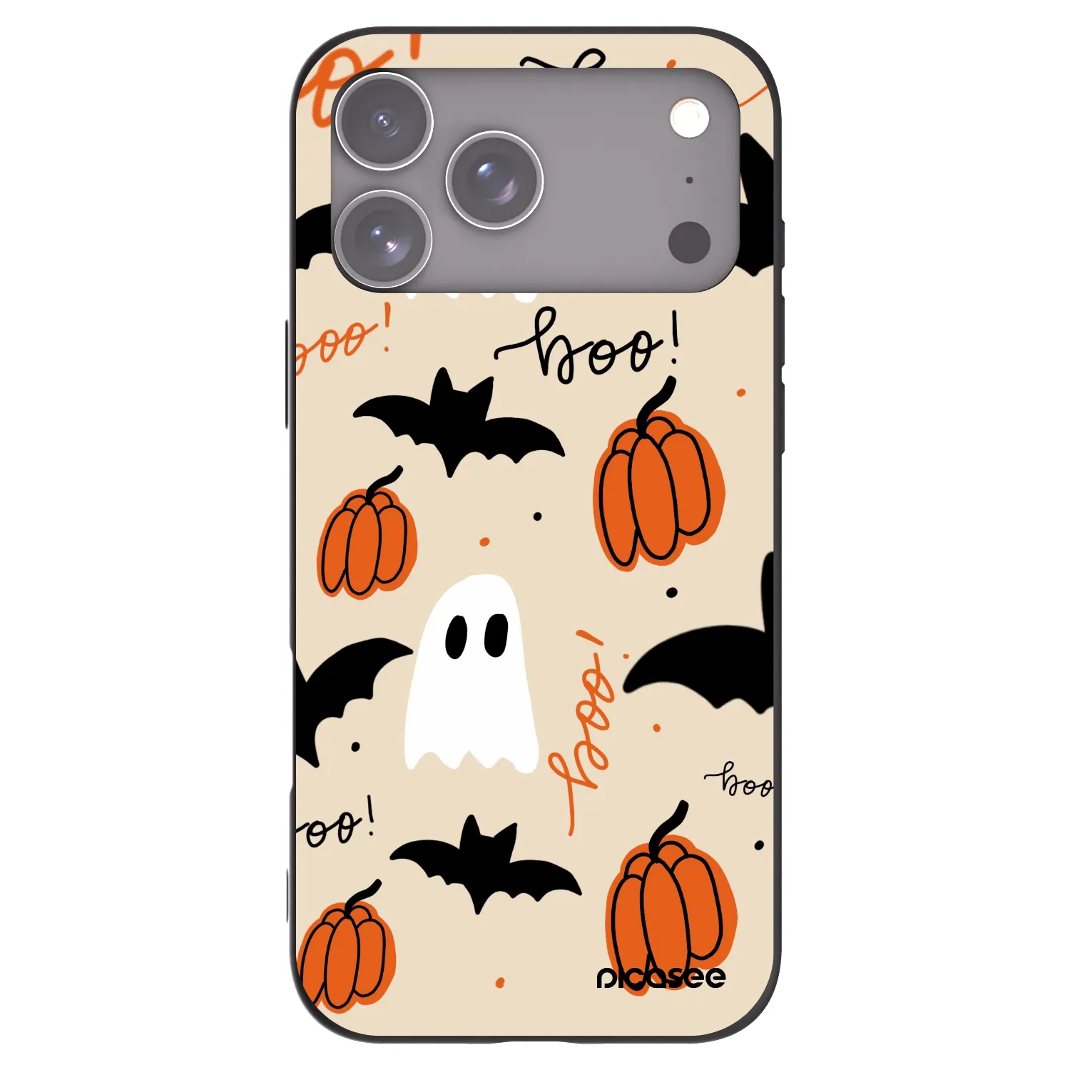 Picasee silikonowe czarne etui na Apple iPhone 17 Pro Max - Halloween 26