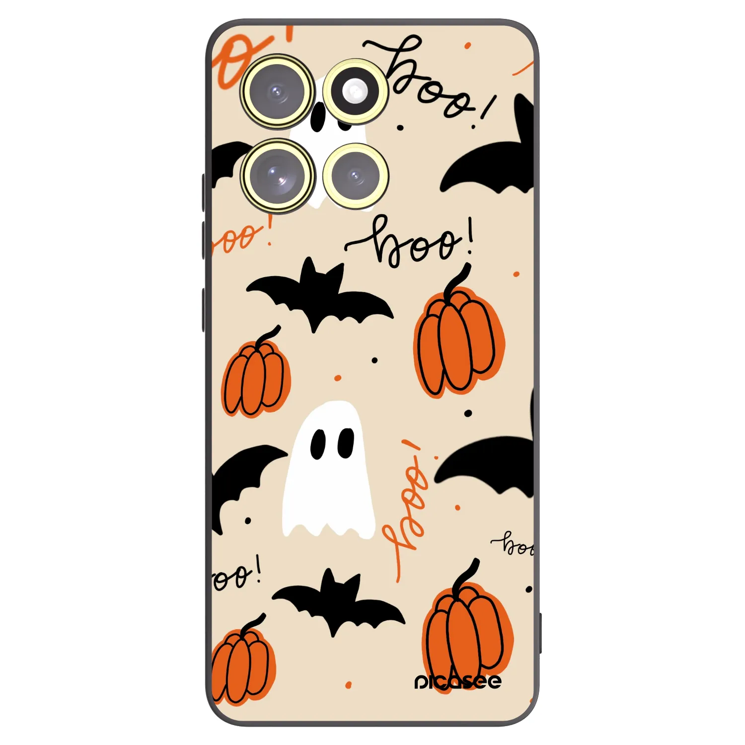 Picasee silikonowe czarne etui na Motorola Moto G86 5G - Halloween 26