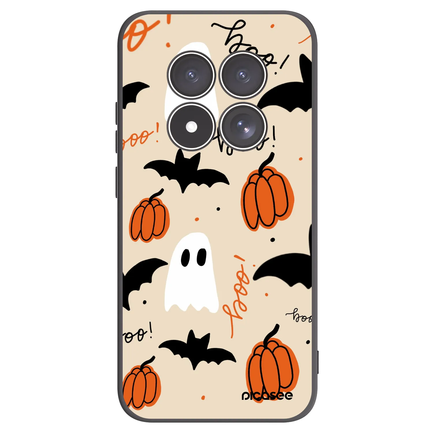 Picasee silikonowe czarne etui na Xiaomi Redmi Note 15 Pro 4G - Halloween 26