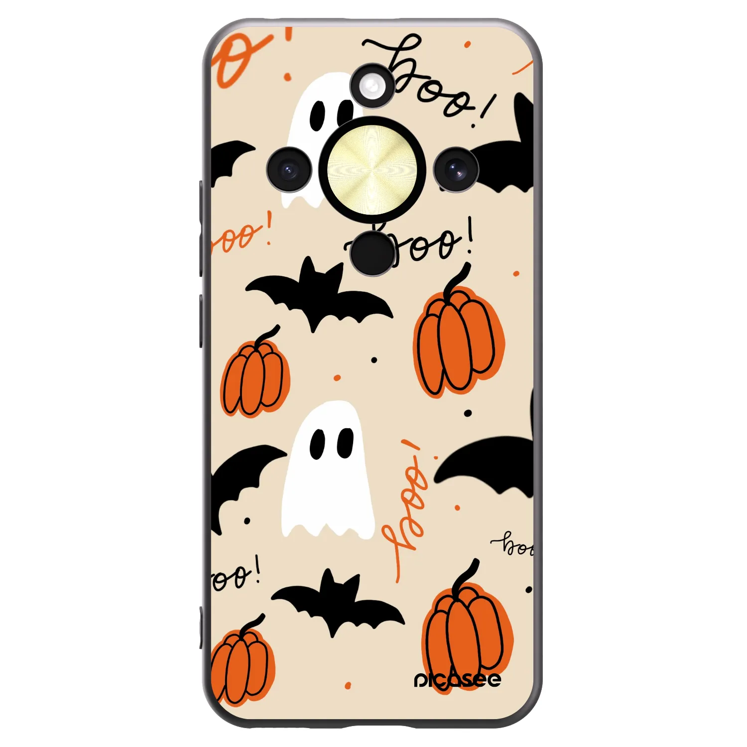 Picasee silikonowe czarne etui na Honor Magic8 Lite 5G - Halloween 26