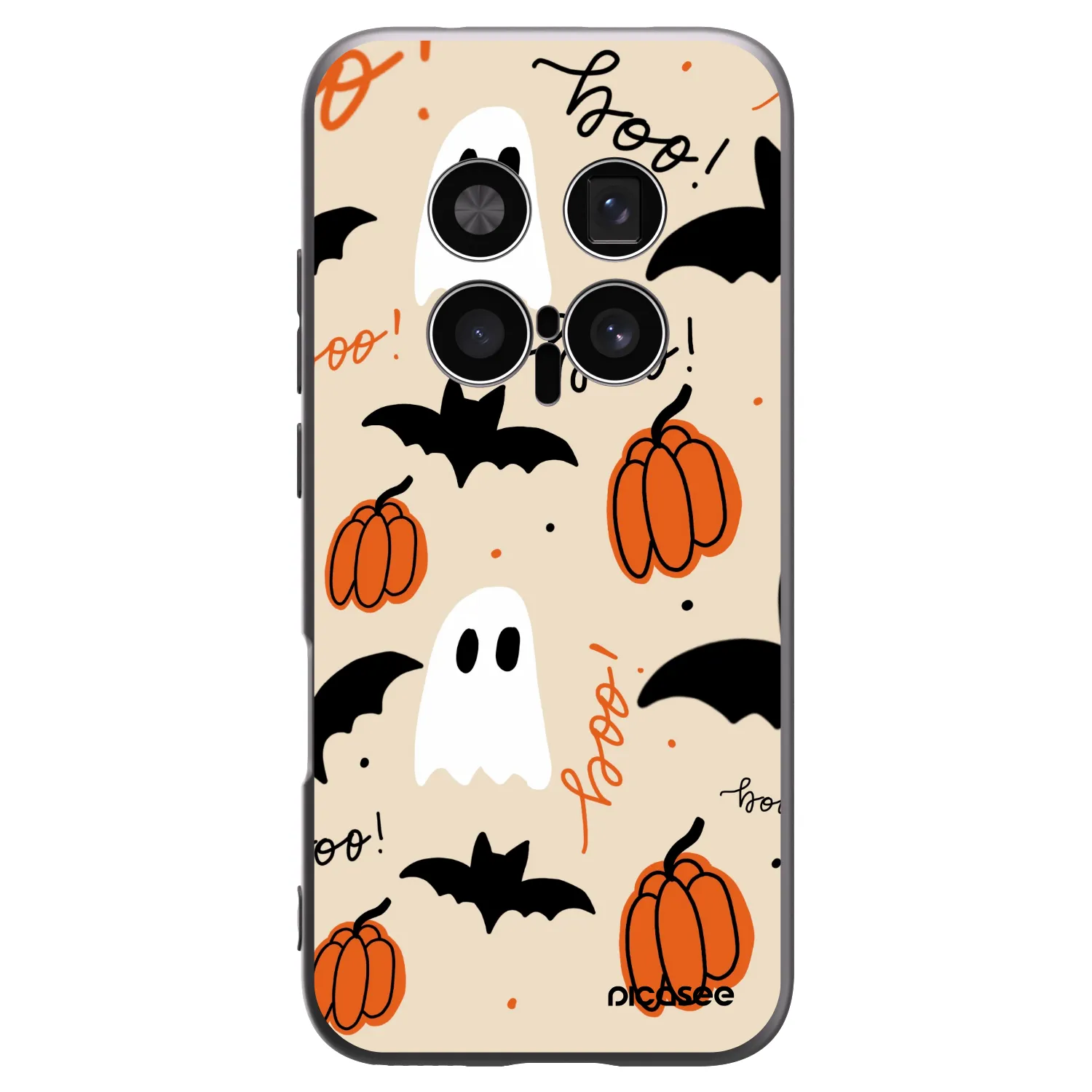Picasee silikonowe czarne etui na Honor Magic8 Pro 5G - Halloween 26