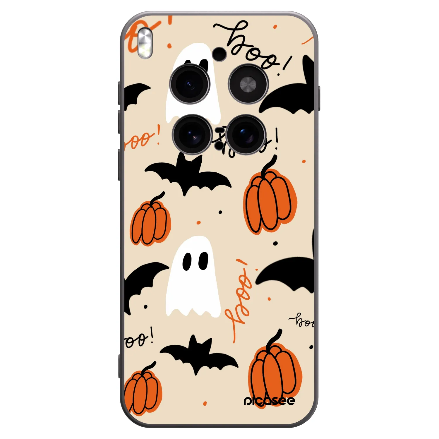 Picasee silikonowe czarne etui na Vivo X300 Pro - Halloween 26