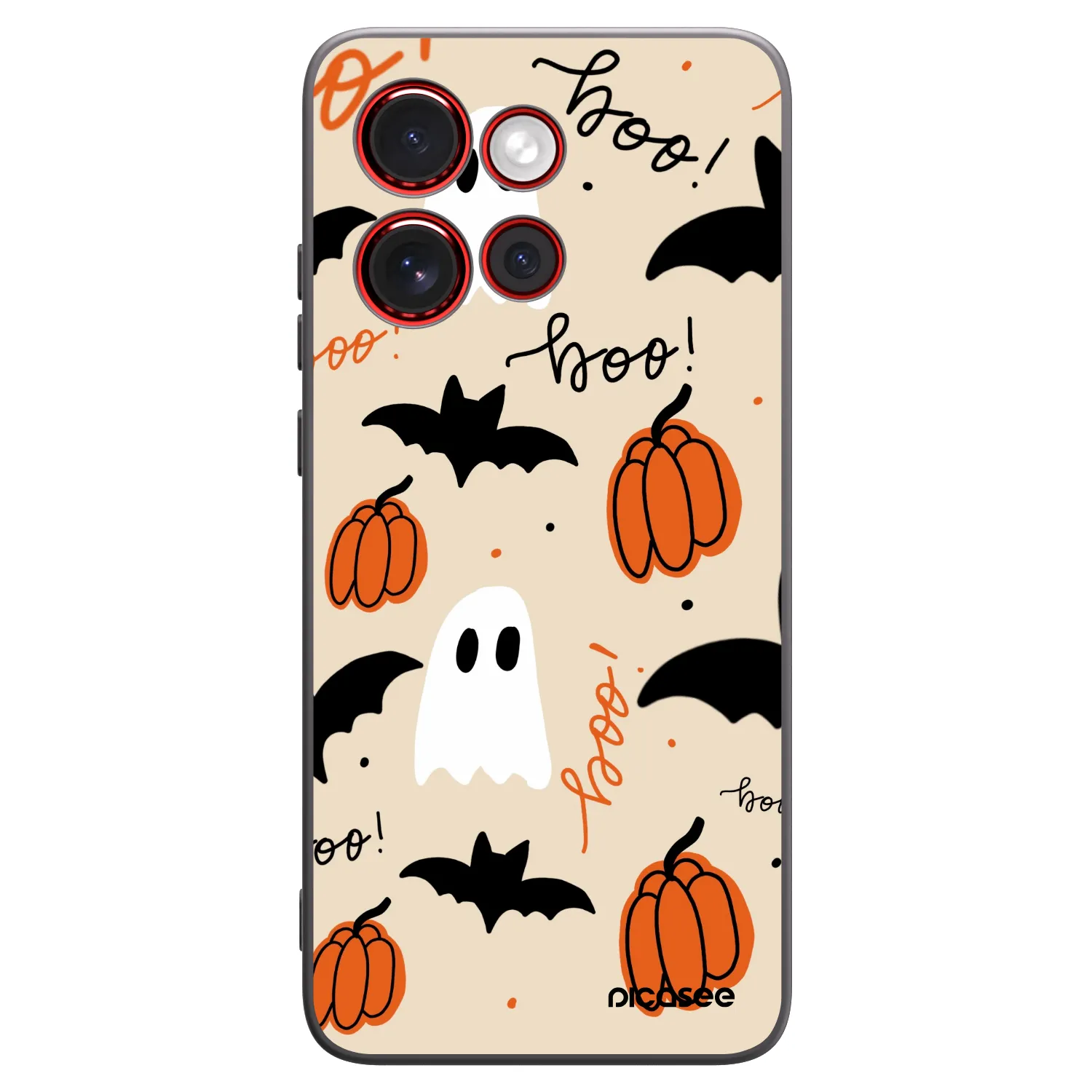 Picasee silikonowe czarne etui na Motorola Edge 60 Neo 5G - Halloween 26