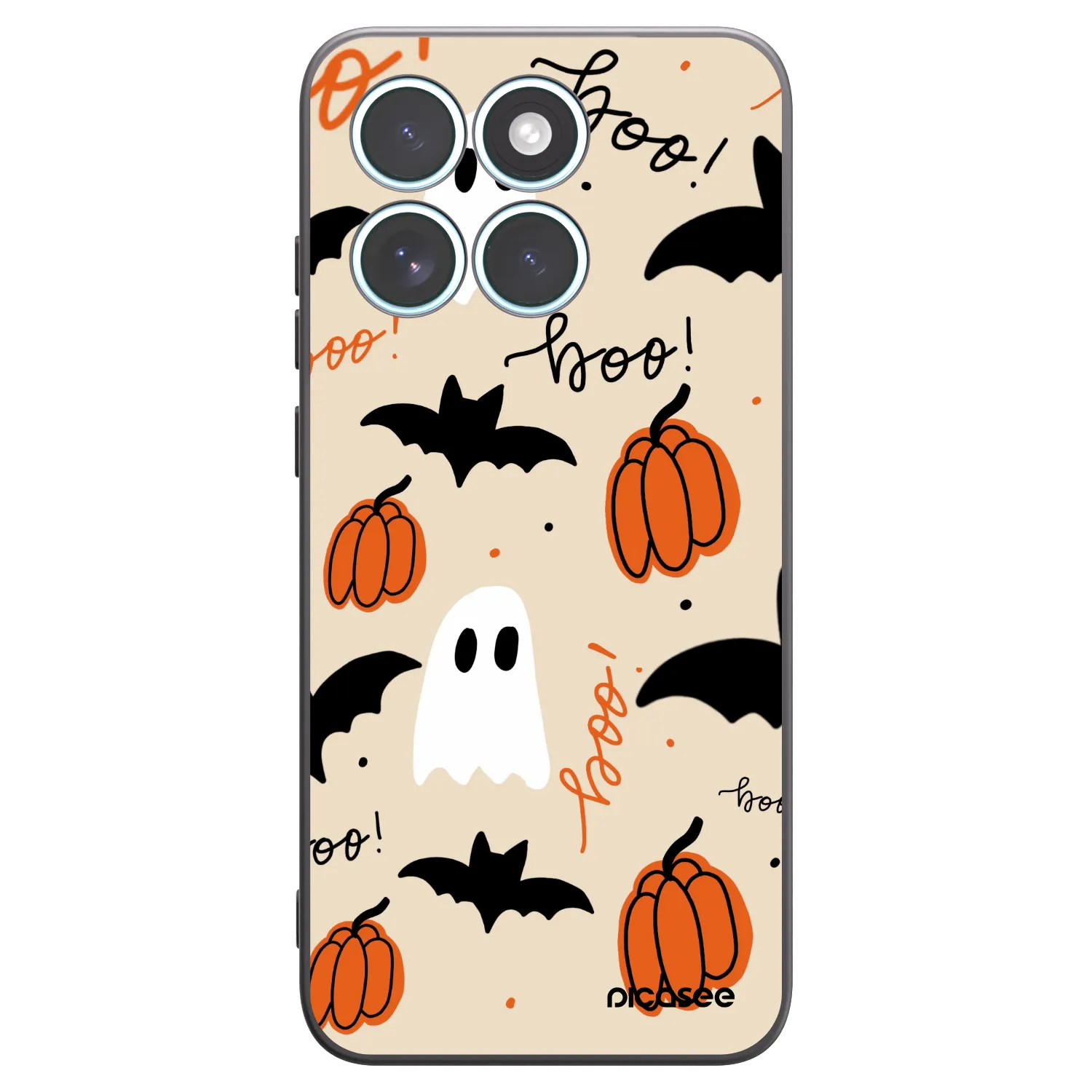 Picasee silikonowe czarne etui na Motorola Edge 70 Fusion - Halloween 26