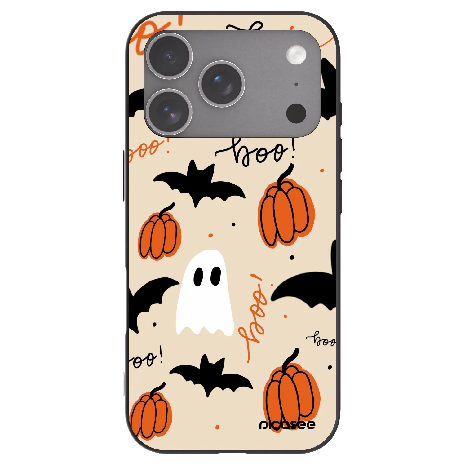 Picasee silikonowe czarne etui na Apple iPhone 18 Pro - Halloween 26