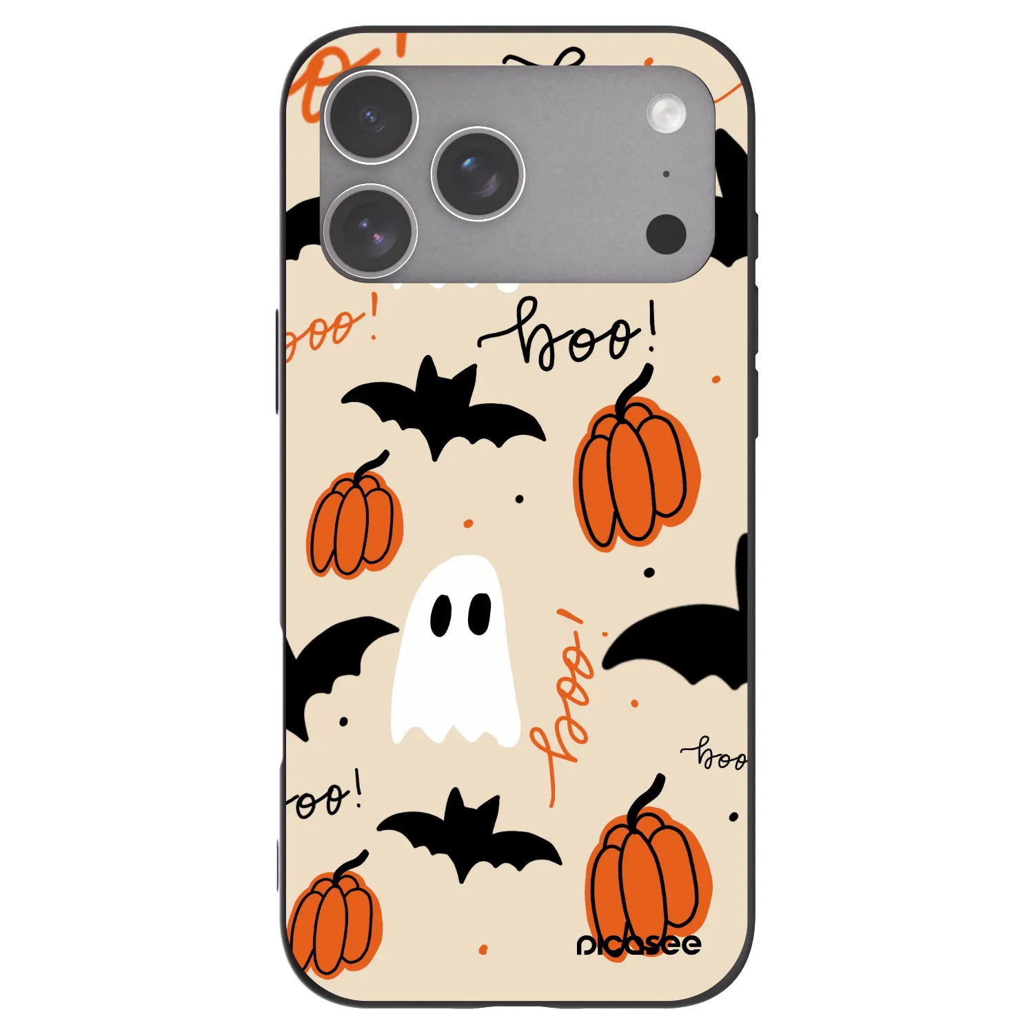 Picasee silikonowe czarne etui na Apple iPhone 18 Pro Max - Halloween 26
