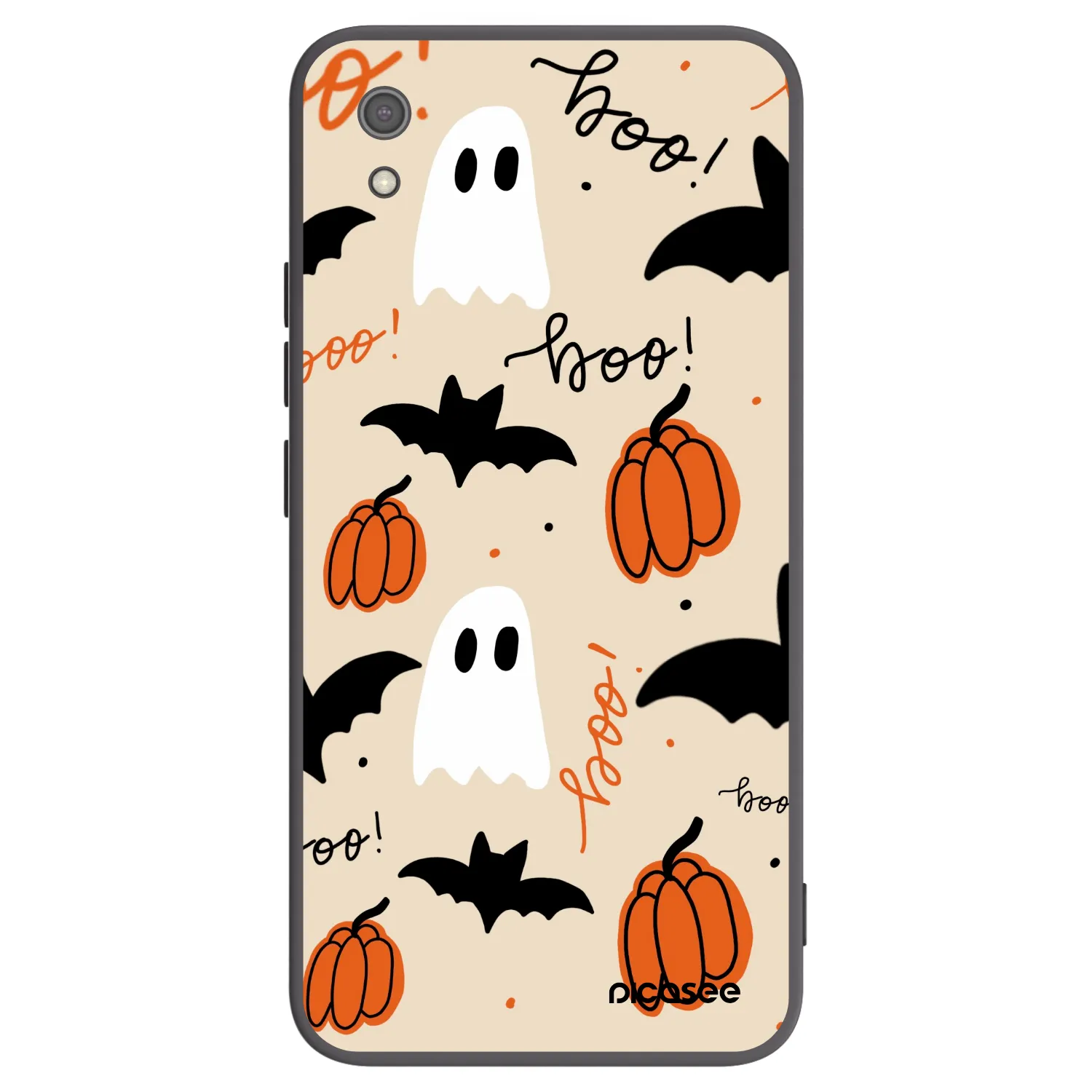 Picasee silikonowe czarne etui na Xiaomi Redmi 7A - Halloween 26