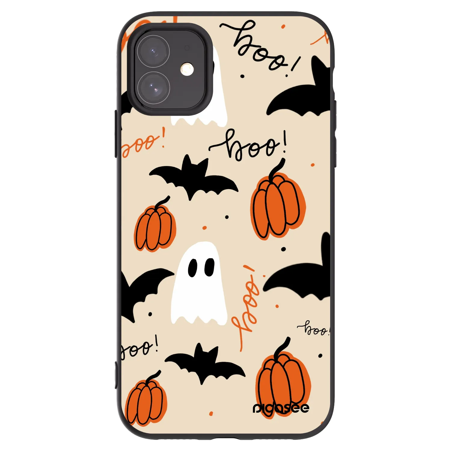Picasee silikonowe czarne etui na Apple iPhone 11 - Halloween 26