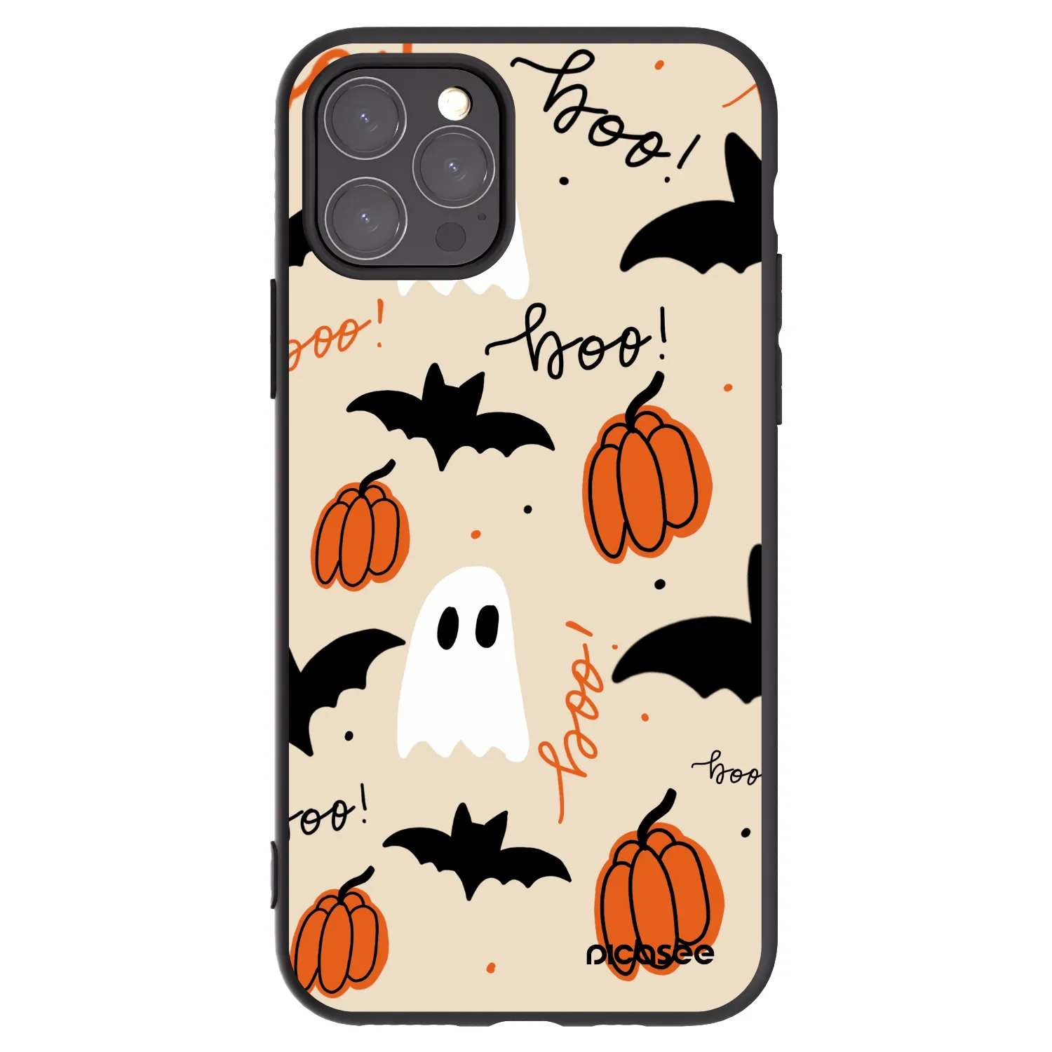 Picasee silikonowe czarne etui na Apple iPhone 11 Pro - Halloween 26