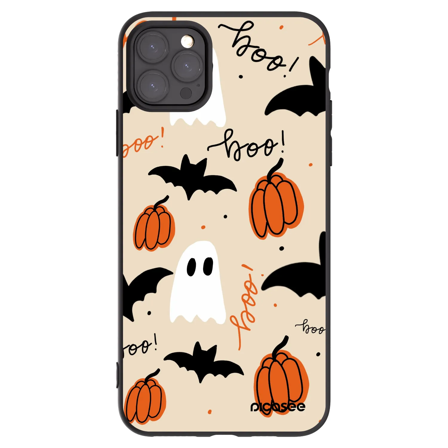 Picasee silikonowe czarne etui na Apple iPhone 11 Pro Max - Halloween 26