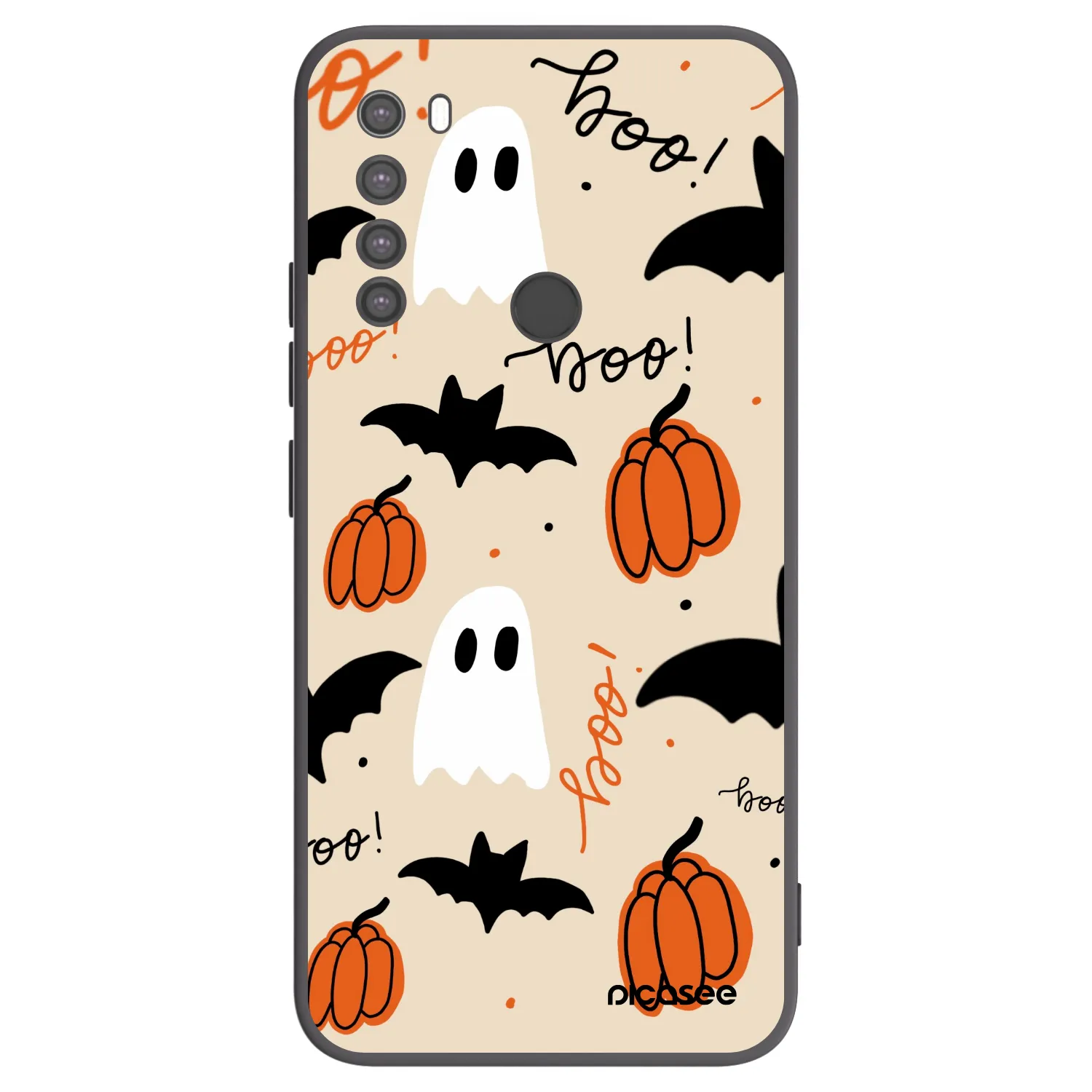 Picasee silikonowe czarne etui na Xiaomi Redmi Note 8 - Halloween 26
