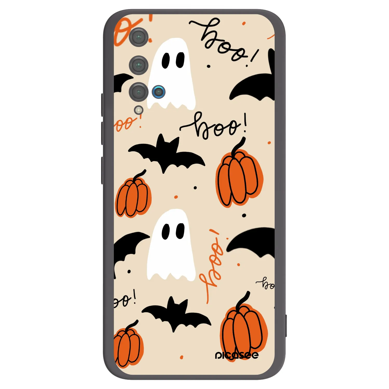Picasee silikonowe czarne etui na Huawei Nova 5T - Halloween 26