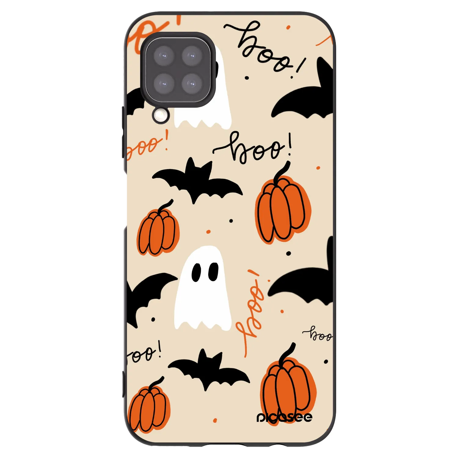 Picasee silikonowe czarne etui na Huawei P40 Lite - Halloween 26
