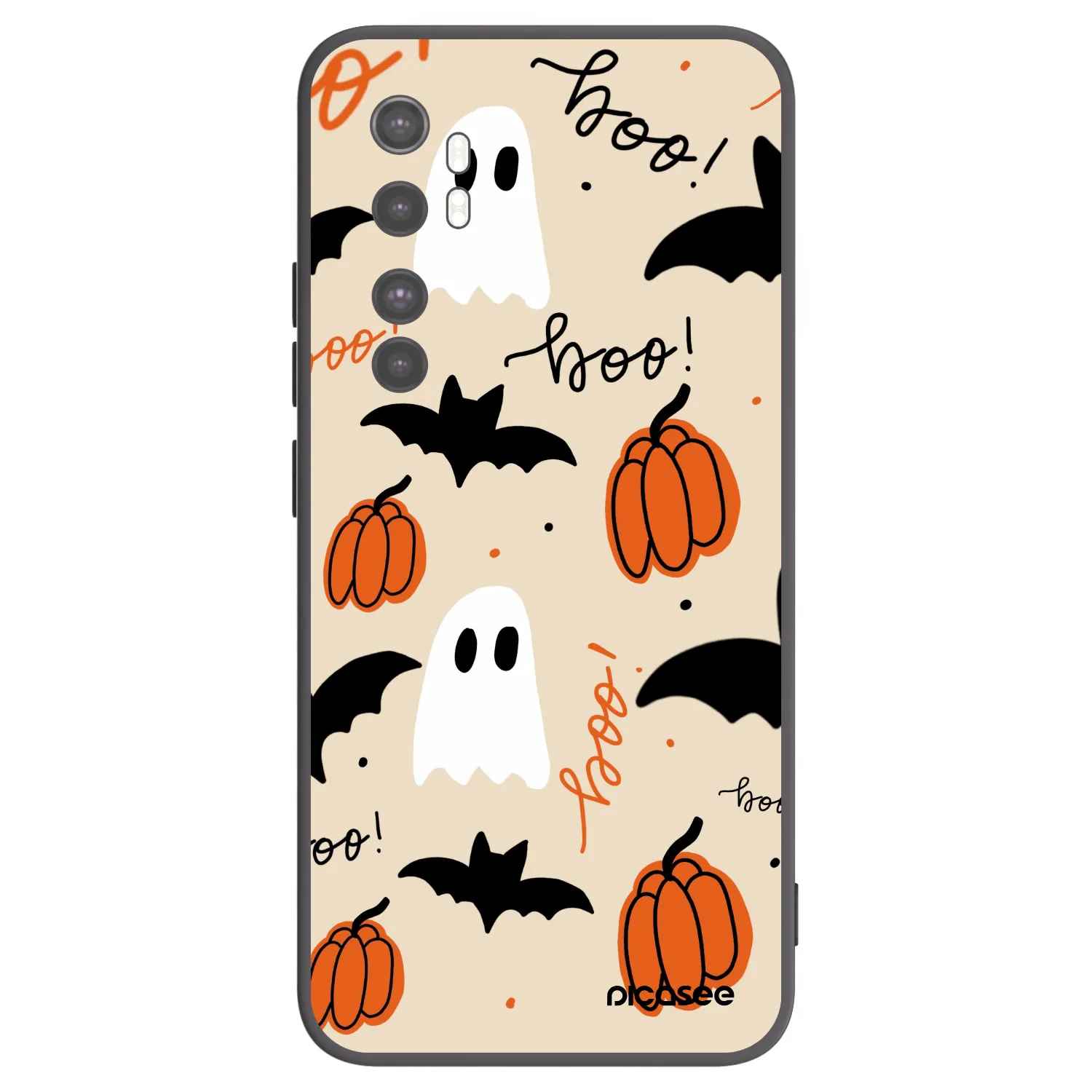 Picasee silikonowe czarne etui na Xiaomi Mi Note 10 Lite - Halloween 26