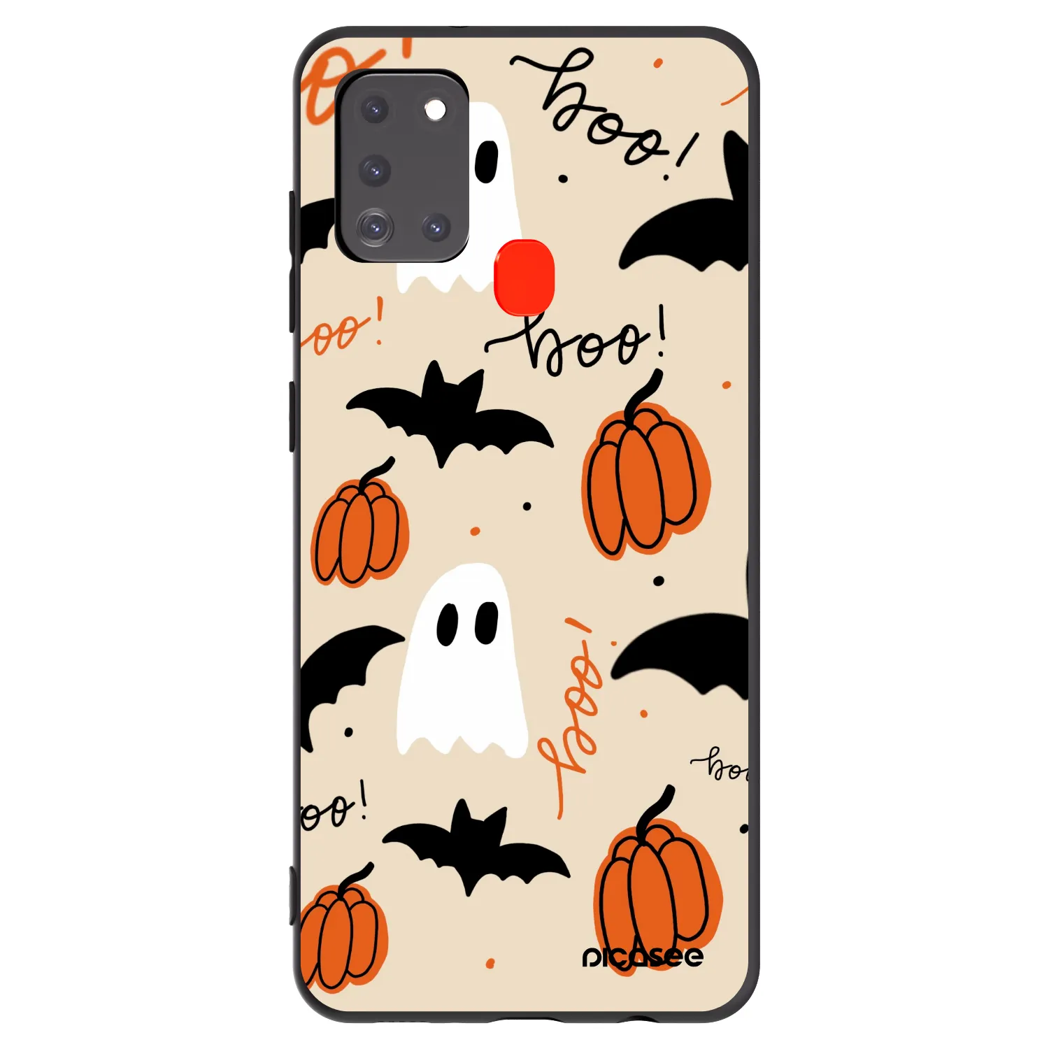 Picasee silikonowe czarne etui na Samsung Galaxy A21s - Halloween 26
