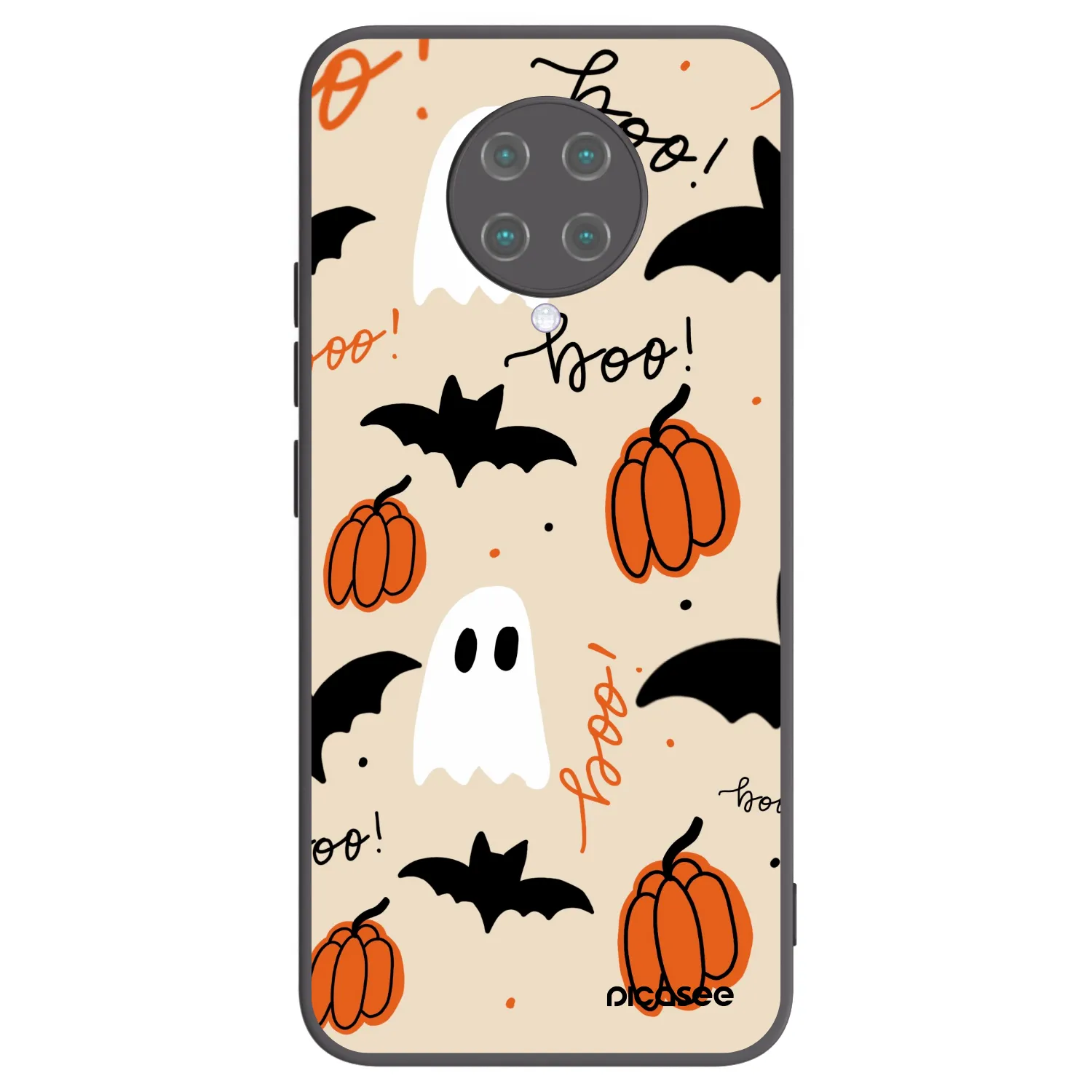 Picasee silikonowe czarne etui na Xiaomi Poco F2 Pro - Halloween 26