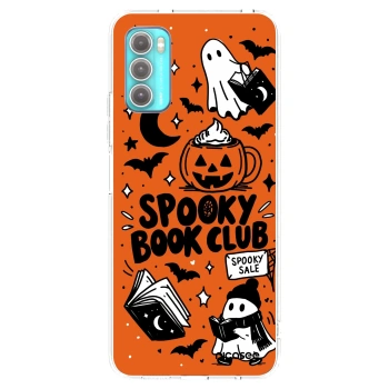Picasee silikonowe przeźroczyste etui na Motorola Moto G60 - Spooky book club