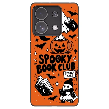 Picasee silikonowe czarne etui na Xiaomi Redmi Note 13 Pro 4G - Spooky book club