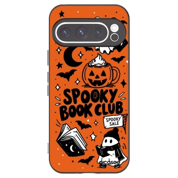 Picasee silikonowe czarne etui na Google Pixel 9 Pro - Spooky book club