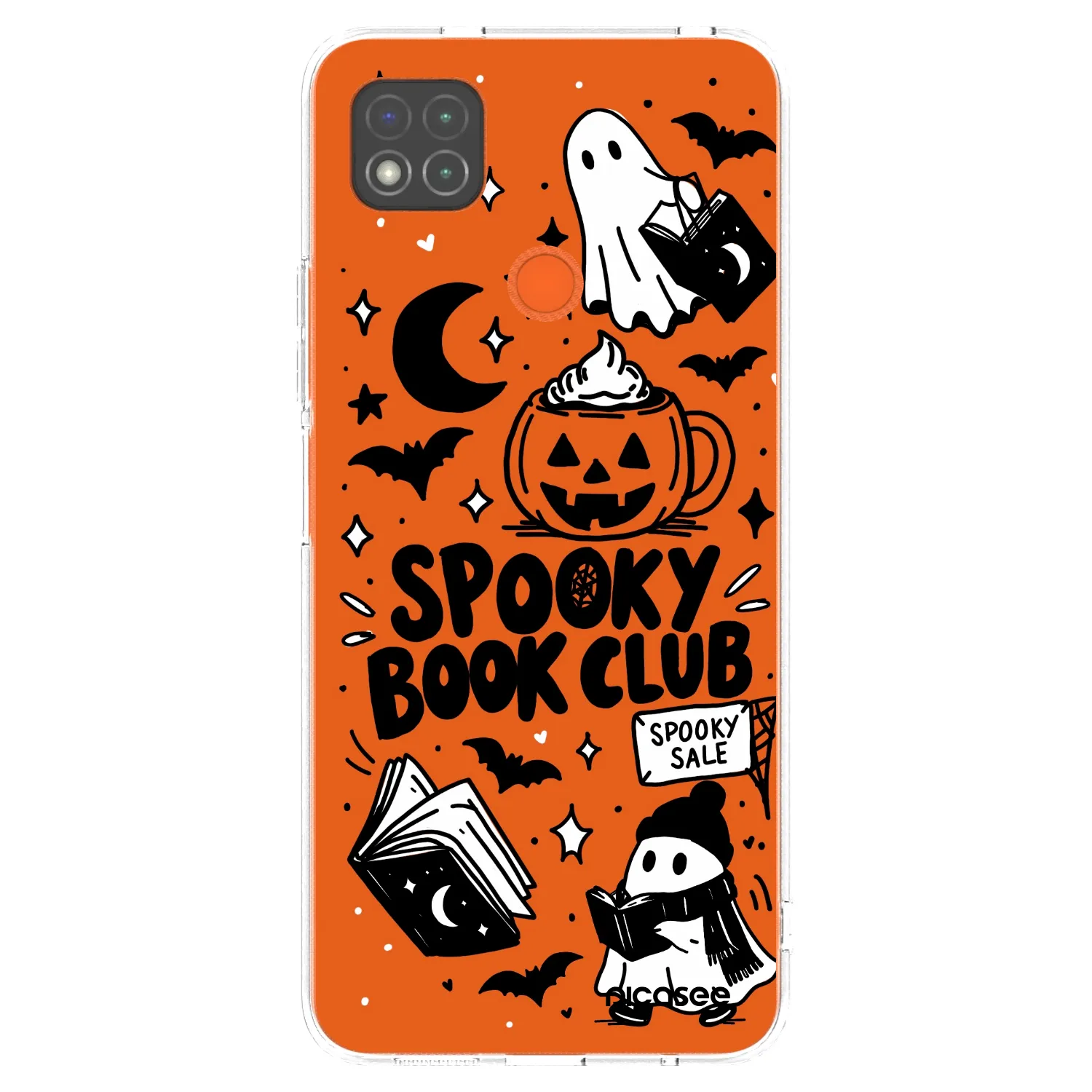 Picasee silikonowe przeźroczyste etui na Xiaomi Redmi 9C - Spooky book club