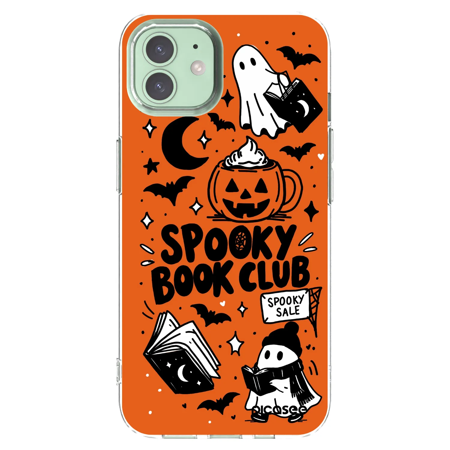 Picasee silikonowe przeźroczyste etui na Apple iPhone 12 - Spooky book club