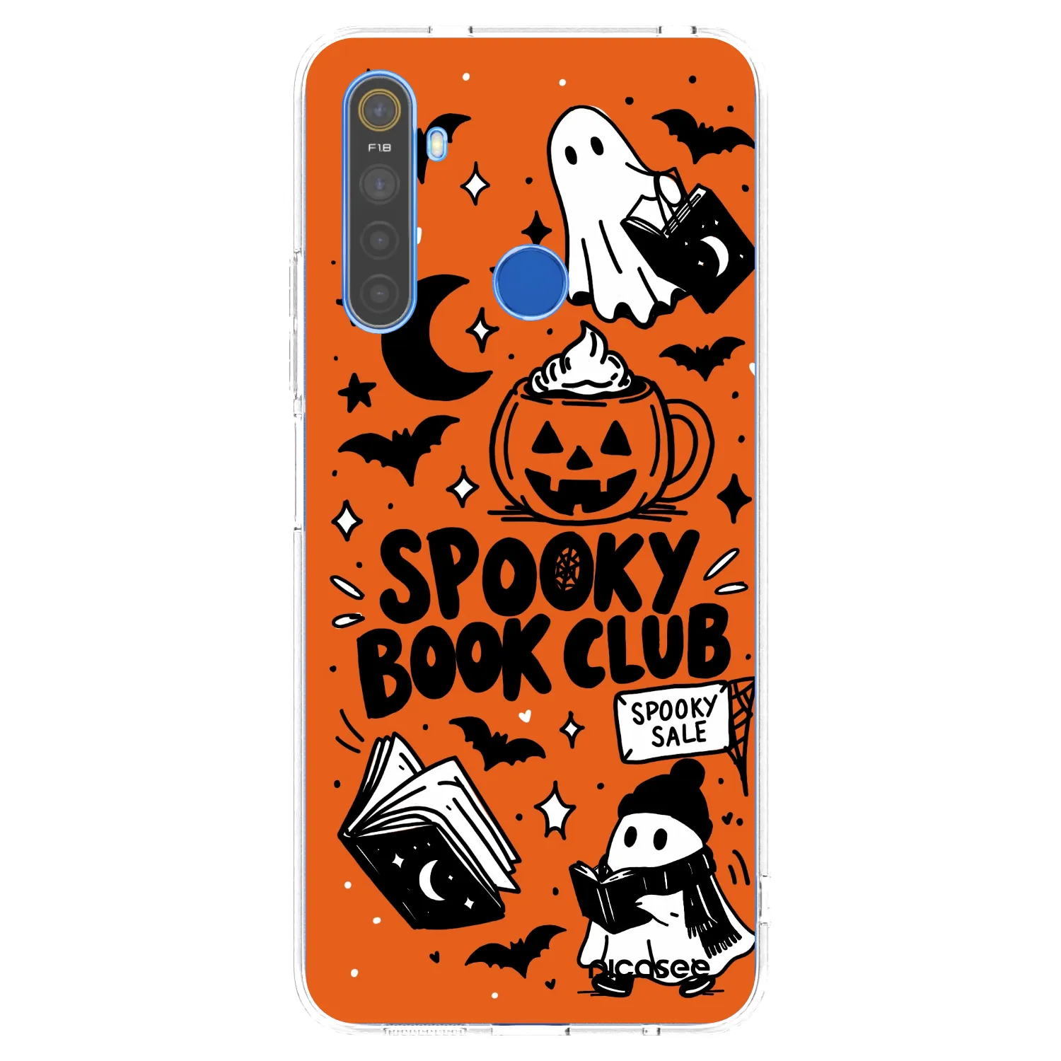 Picasee silikonowe przeźroczyste etui na Realme 5 - Spooky book club