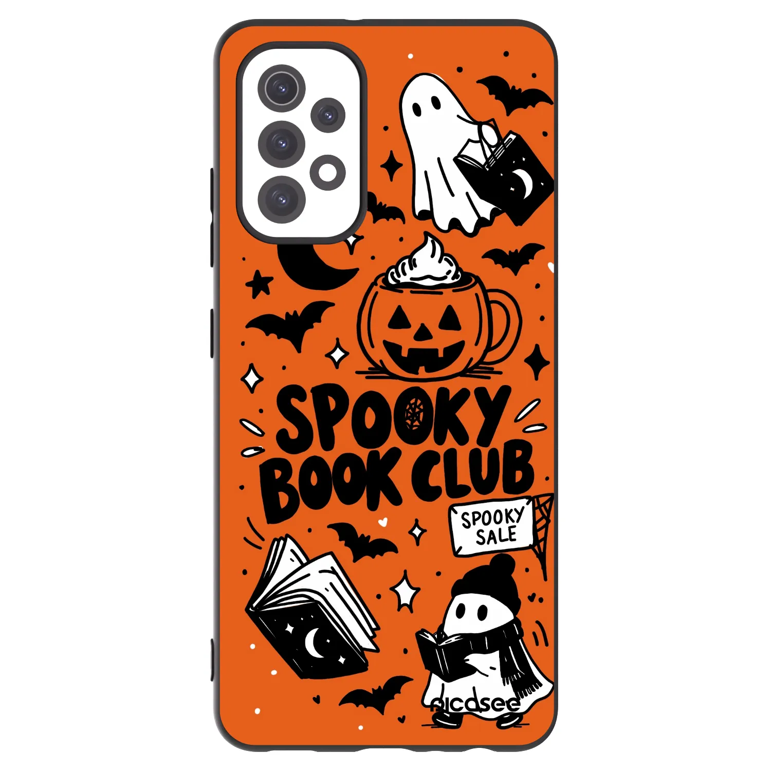 Picasee silikonowe czarne etui na Samsung Galaxy A32 5G A326B - Spooky book club