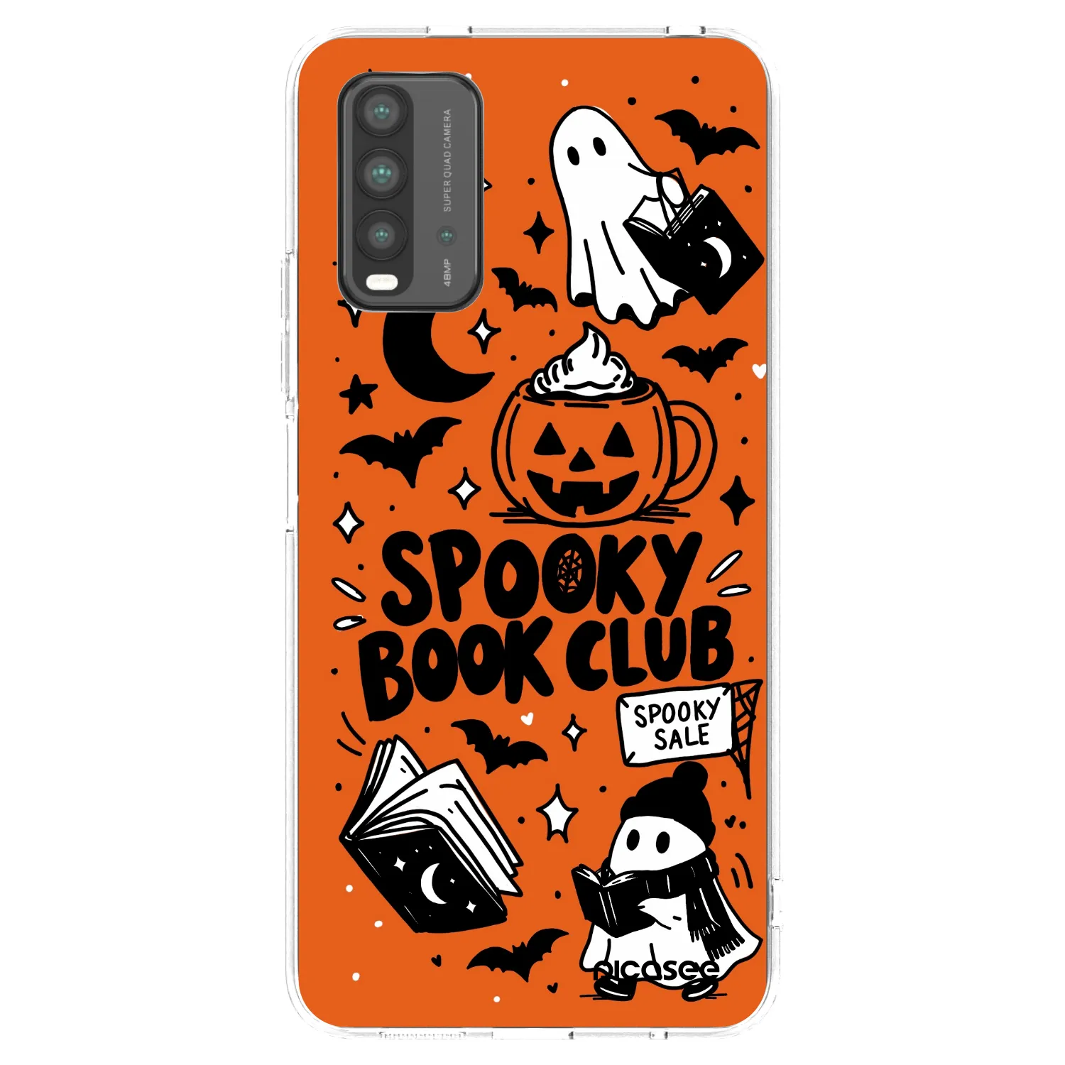 Picasee silikonowe przeźroczyste etui na Xiaomi Redmi 9T - Spooky book club