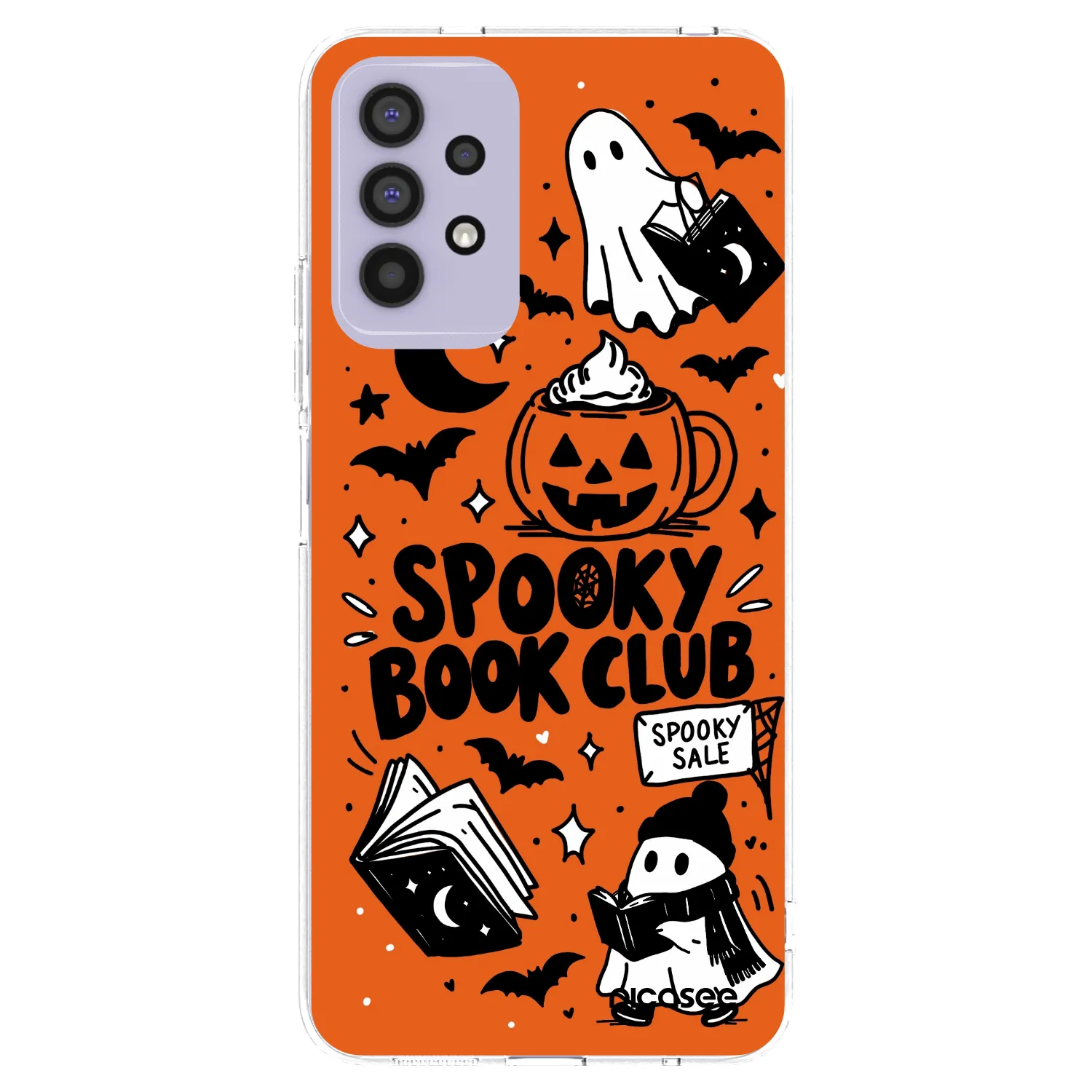 Picasee silikonowe przeźroczyste etui na Samsung Galaxy A32 4G SM-A325F - Spooky book club