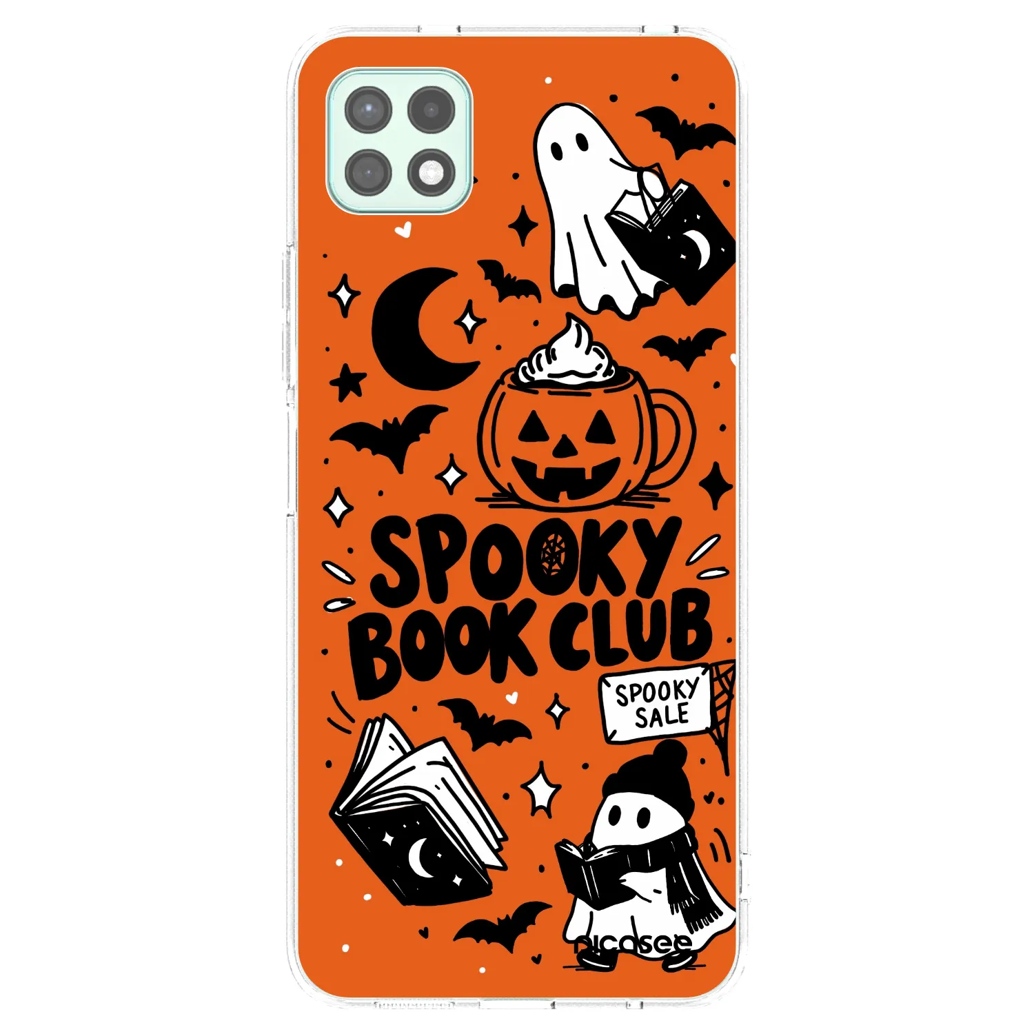 Picasee silikonowe przeźroczyste etui na Samsung Galaxy A22 A226B 5G - Spooky book club