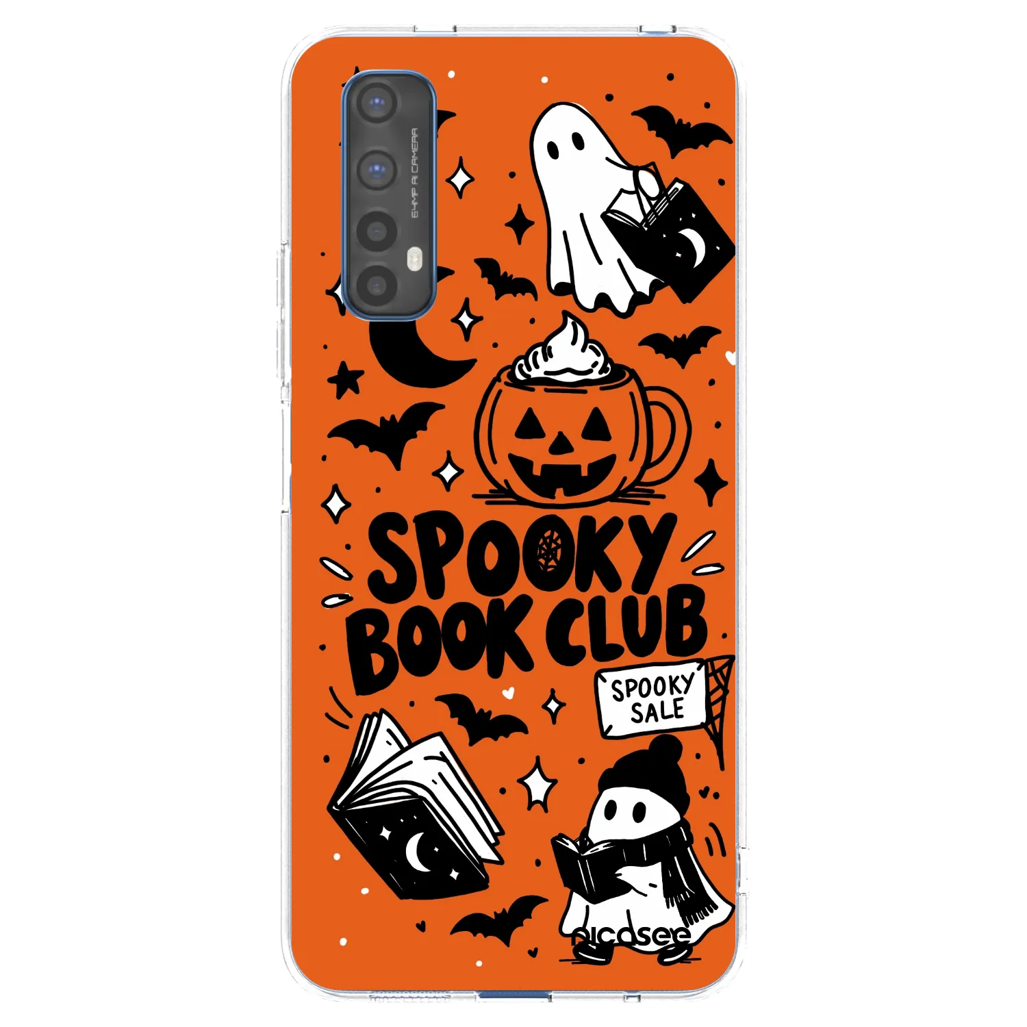 Picasee silikonowe przeźroczyste etui na Realme 7 - Spooky book club
