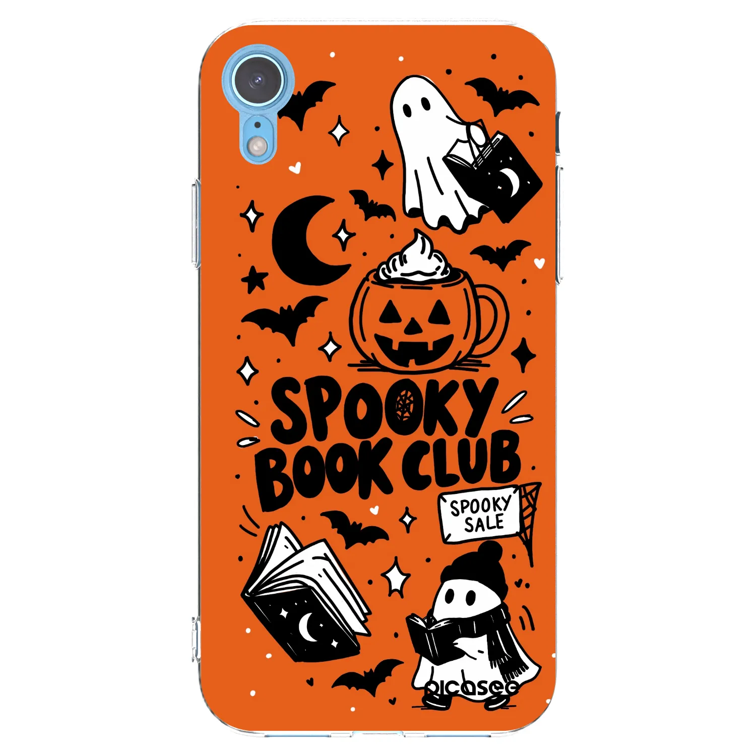 Picasee silikonowe przeźroczyste etui na Apple iPhone XR - Spooky book club