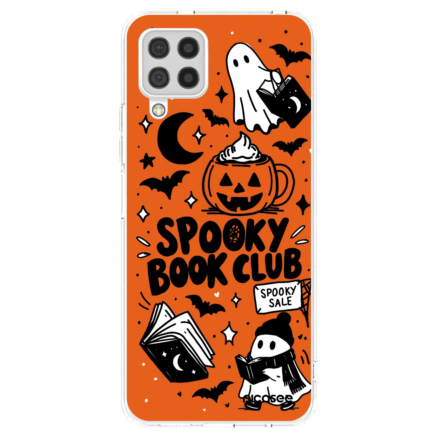 Picasee silikonowe przeźroczyste etui na Samsung Galaxy A22 A225F 4G - Spooky book club