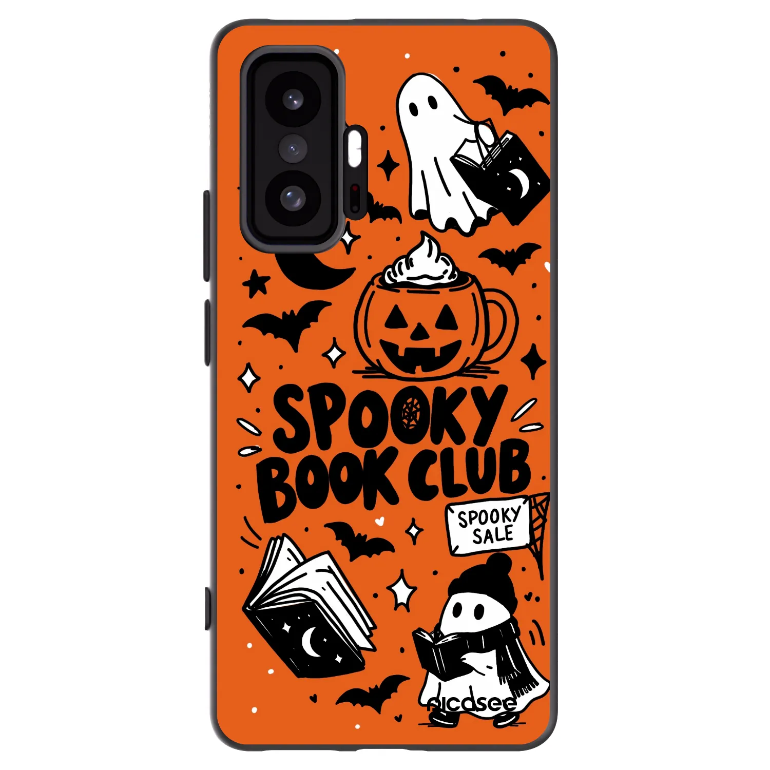 Picasee silikonowe czarne etui na Xiaomi 11T Pro - Spooky book club