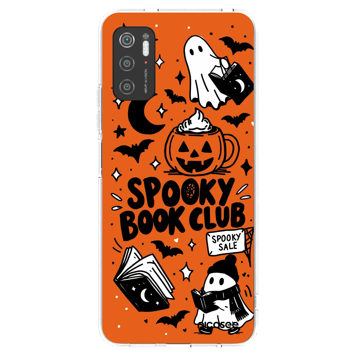 Picasee silikonowe przeźroczyste etui na Xiaomi Poco M3 Pro 5G - Spooky book club