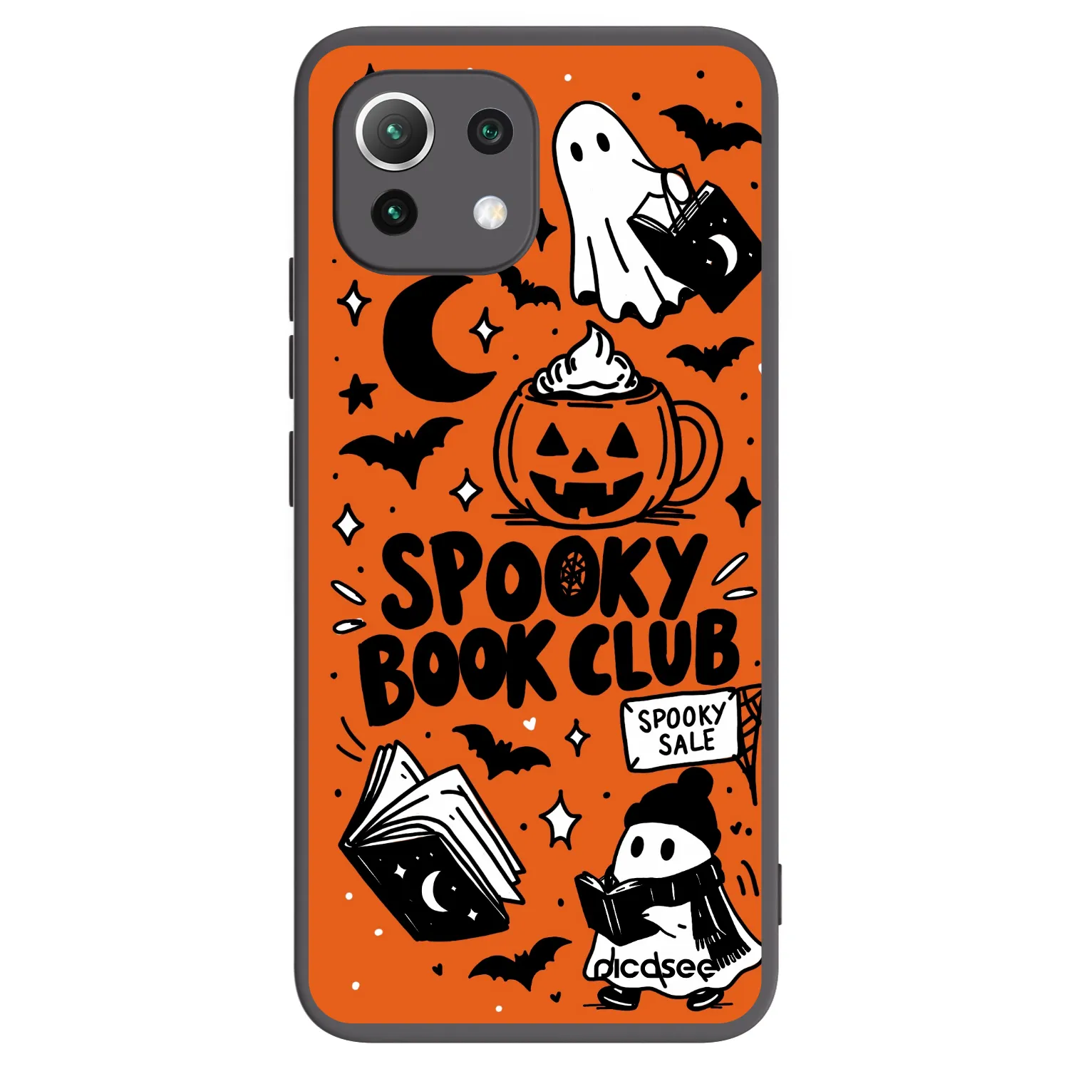 Picasee silikonowe czarne etui na Xiaomi 11 Lite 5G NE - Spooky book club