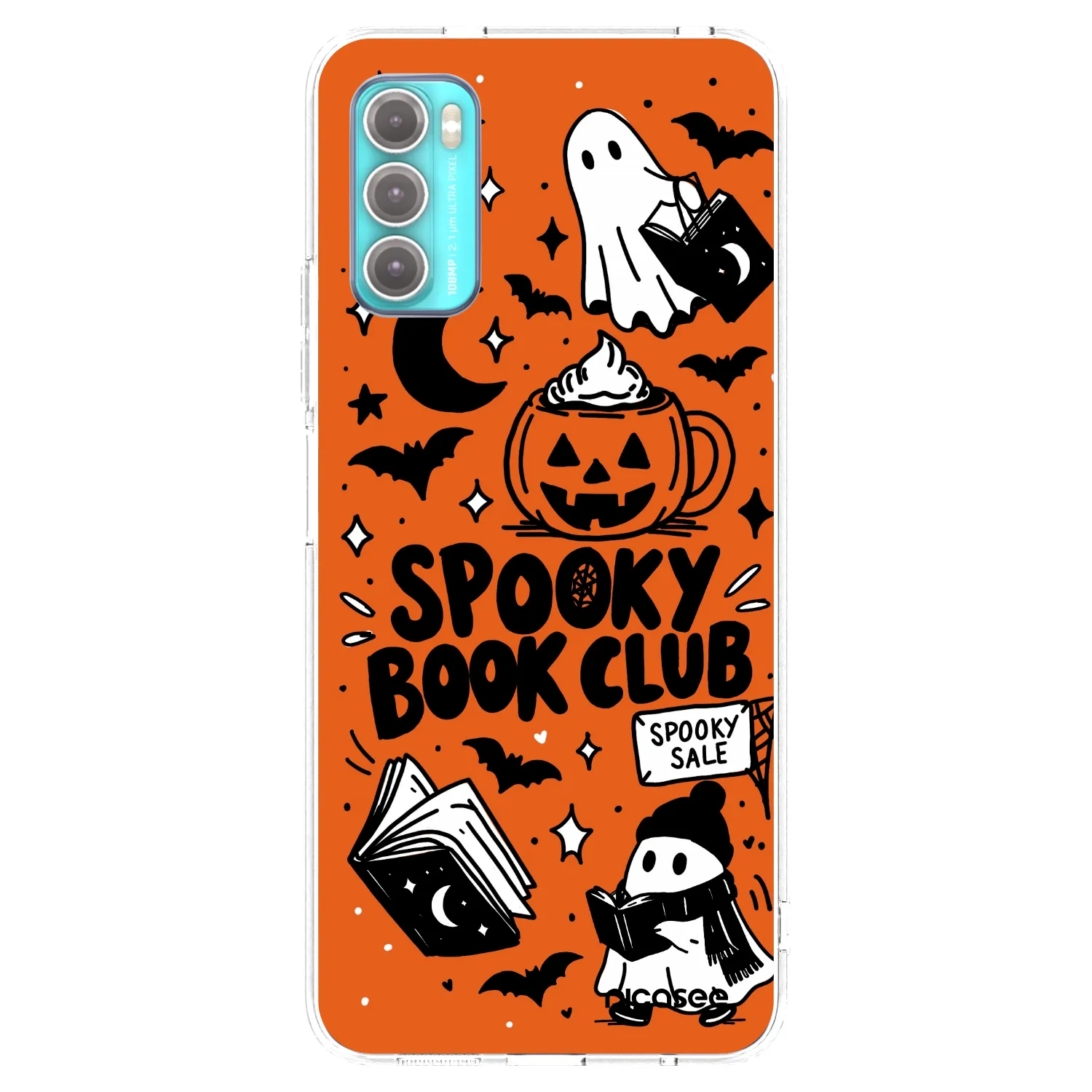 Picasee silikonowe przeźroczyste etui na Motorola Moto G60 - Spooky book club