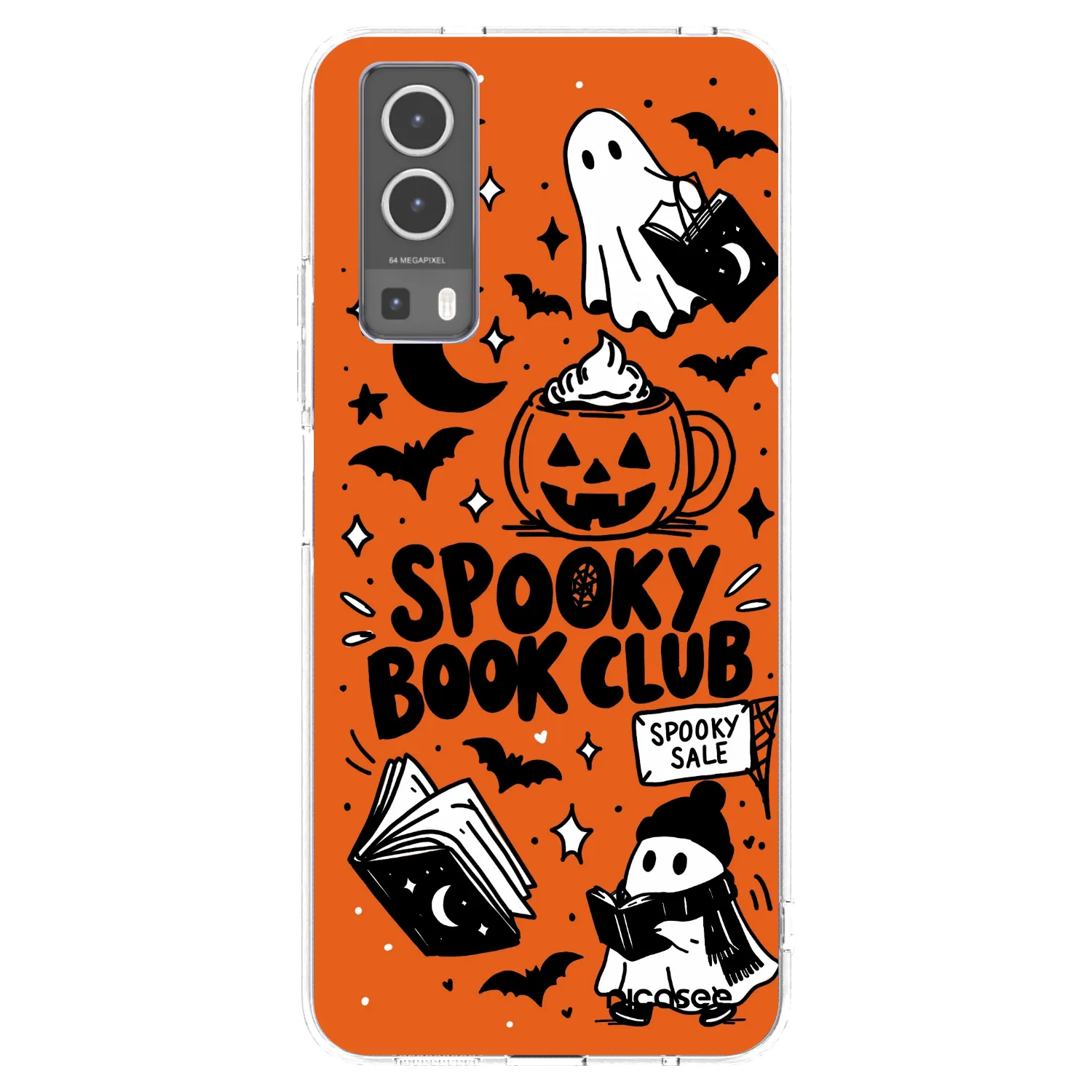 Picasee silikonowe przeźroczyste etui na Vivo Y72 5G - Spooky book club