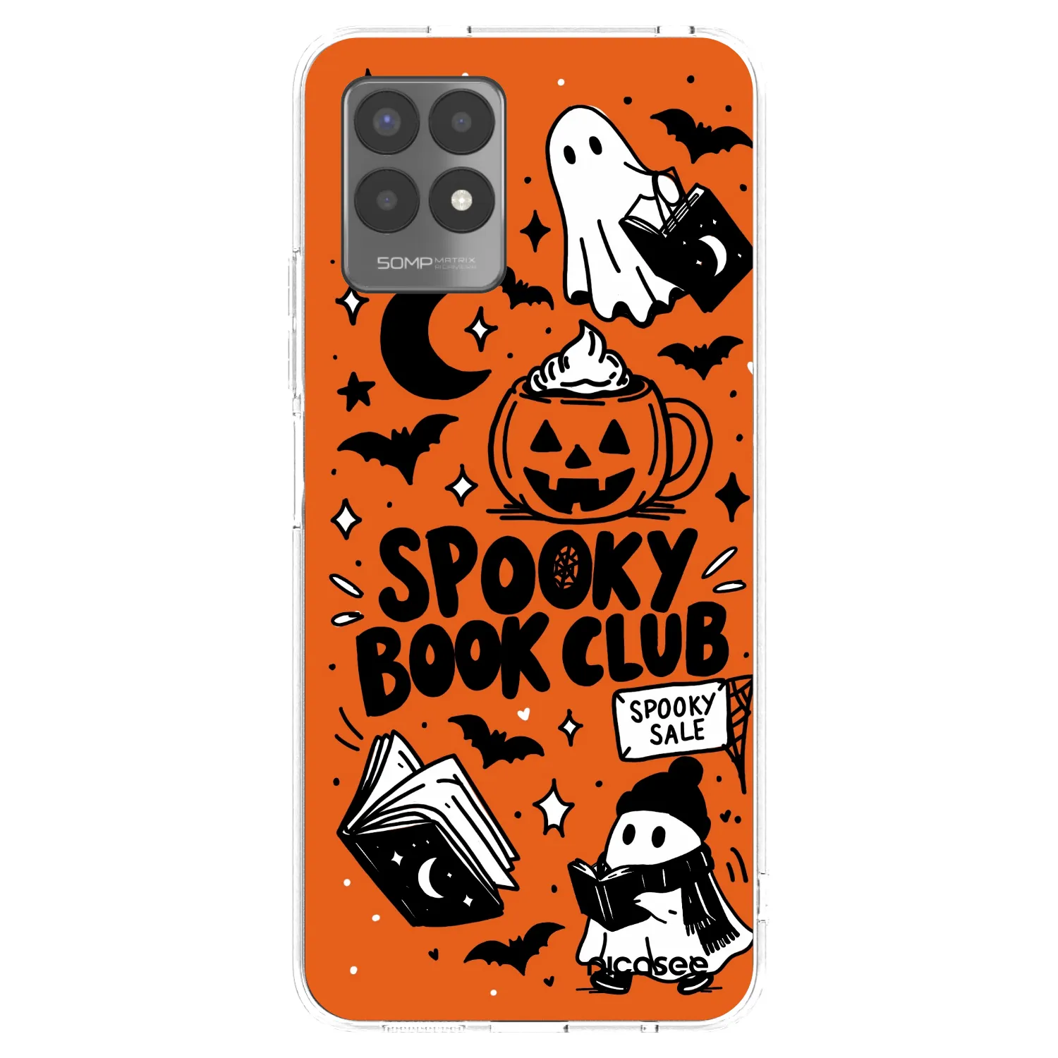 Picasee silikonowe przeźroczyste etui na Realme 8i - Spooky book club