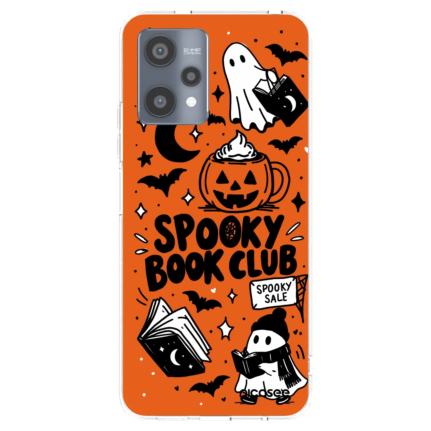Picasee silikonowe przeźroczyste etui na Realme 9 Pro 5G - Spooky book club