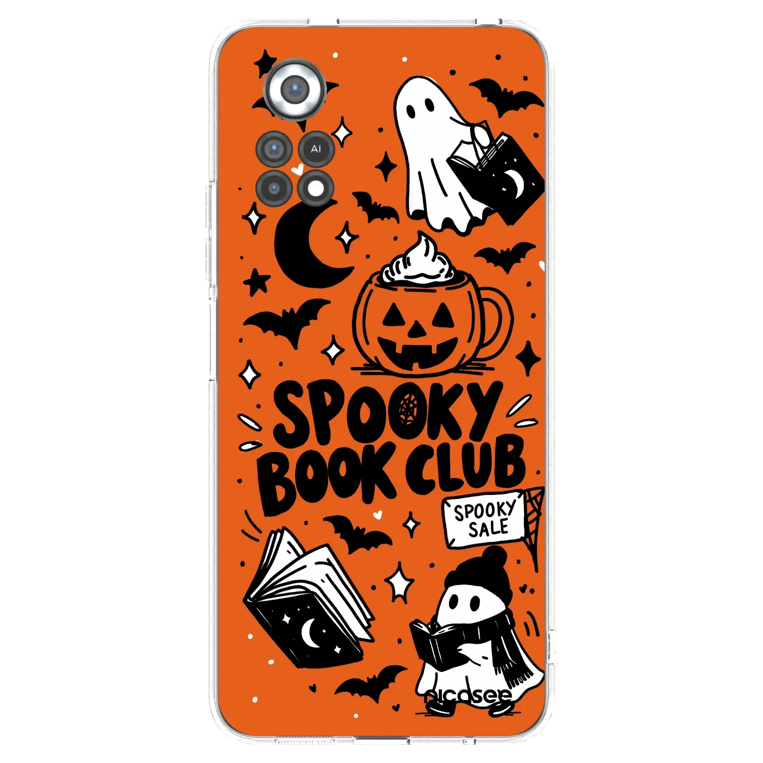 Picasee silikonowe przeźroczyste etui na Xiaomi Poco X4 Pro 5G - Spooky book club