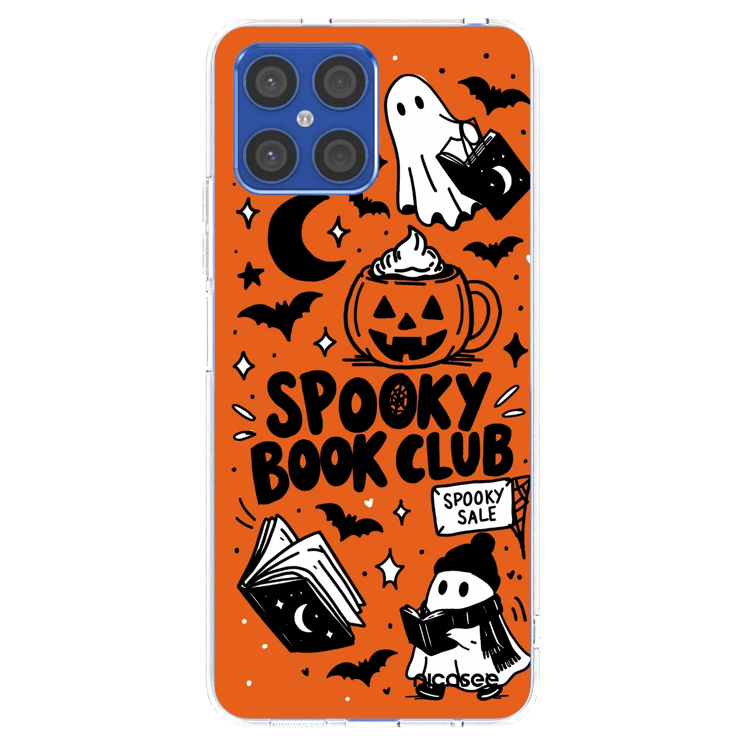 Picasee silikonowe przeźroczyste etui na Honor X8 4G - Spooky book club
