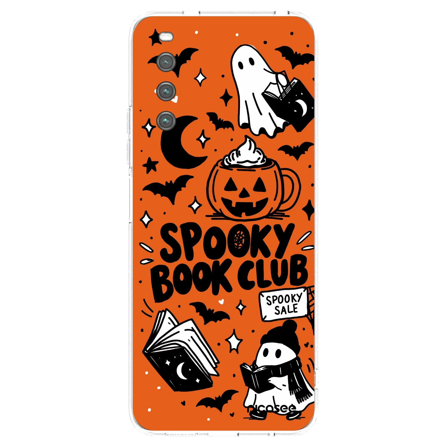 Picasee silikonowe przeźroczyste etui na Sony Xperia 10 IV 5G - Spooky book club