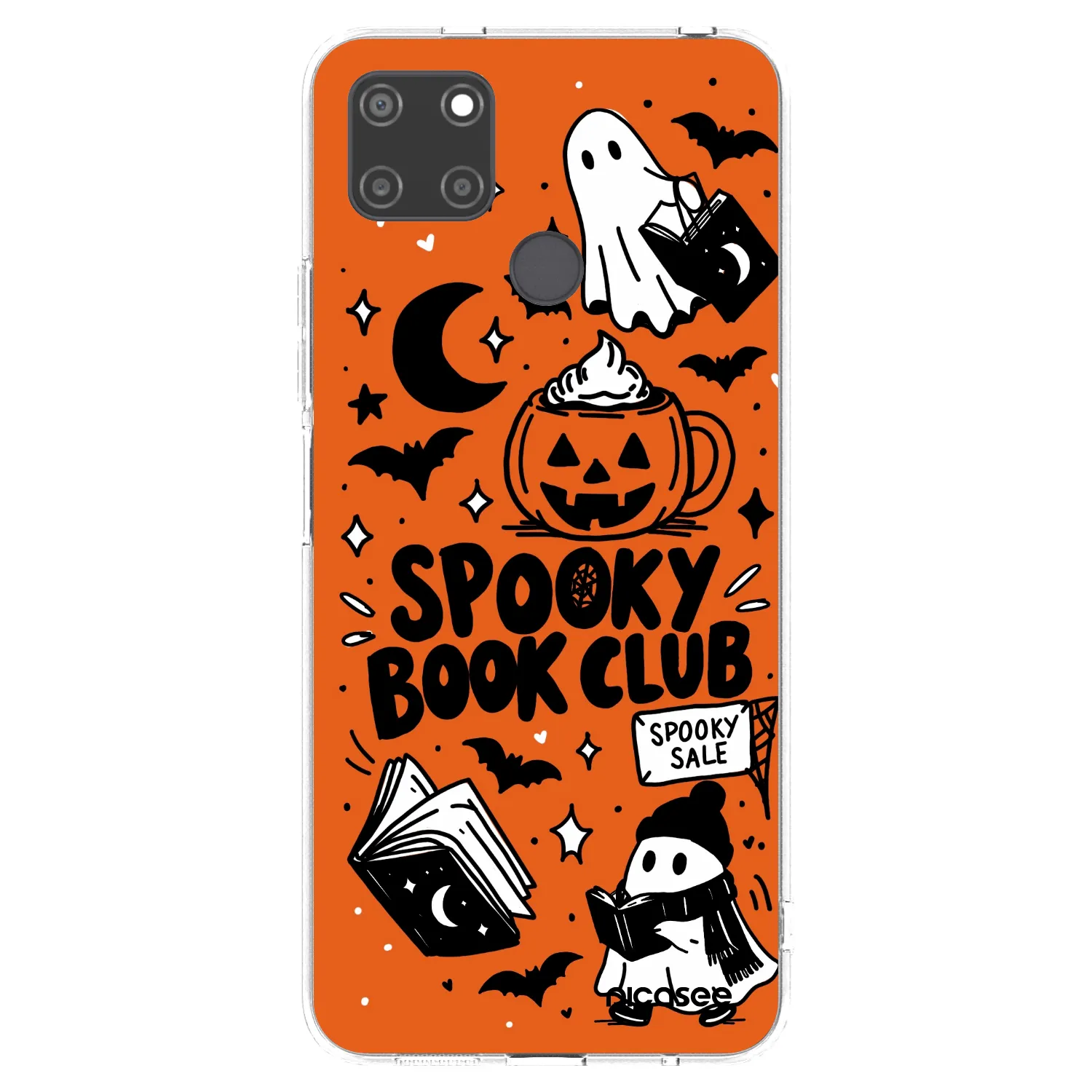 Picasee silikonowe przeźroczyste etui na Realme C21Y - Spooky book club