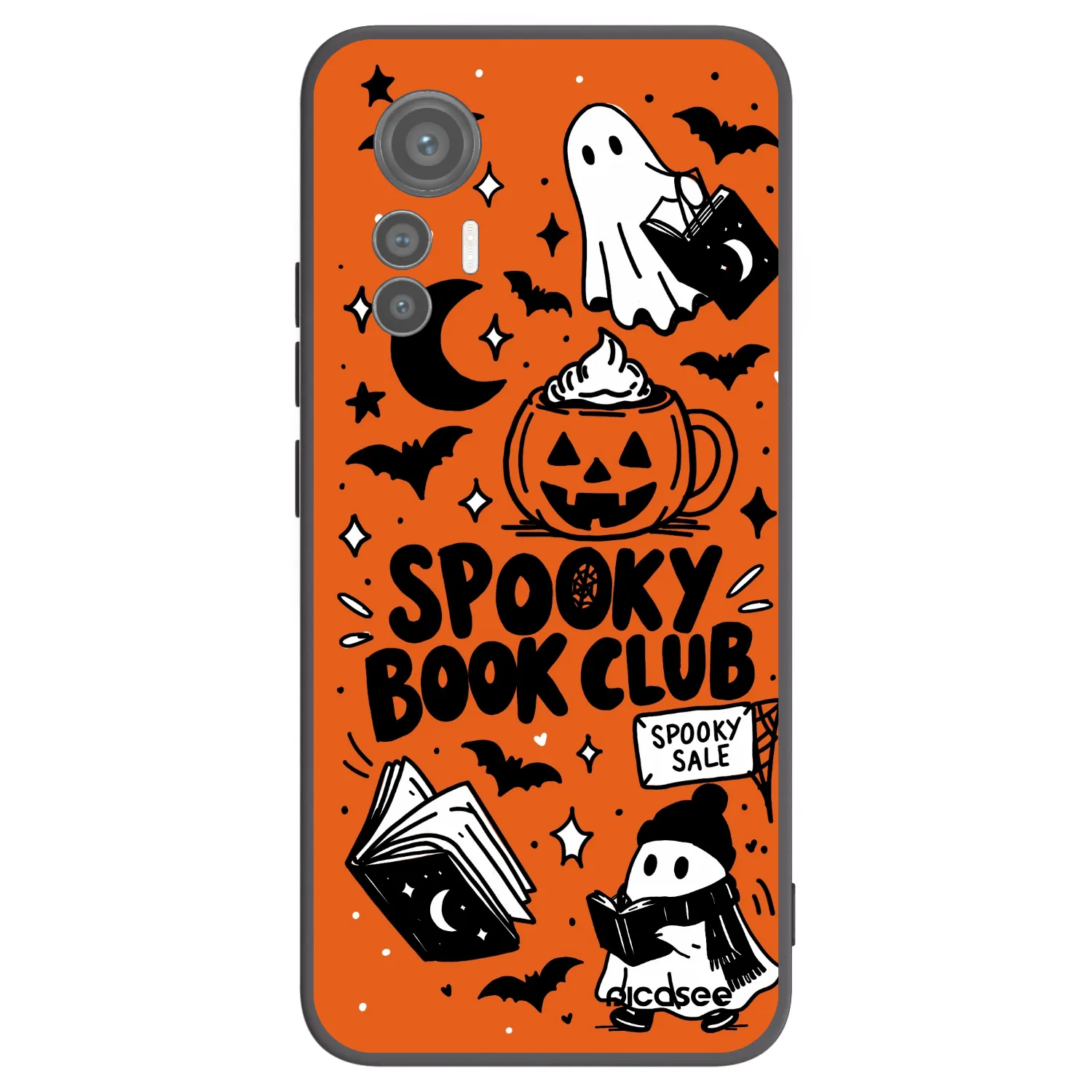 Picasee silikonowe czarne etui na Xiaomi 12 Lite - Spooky book club