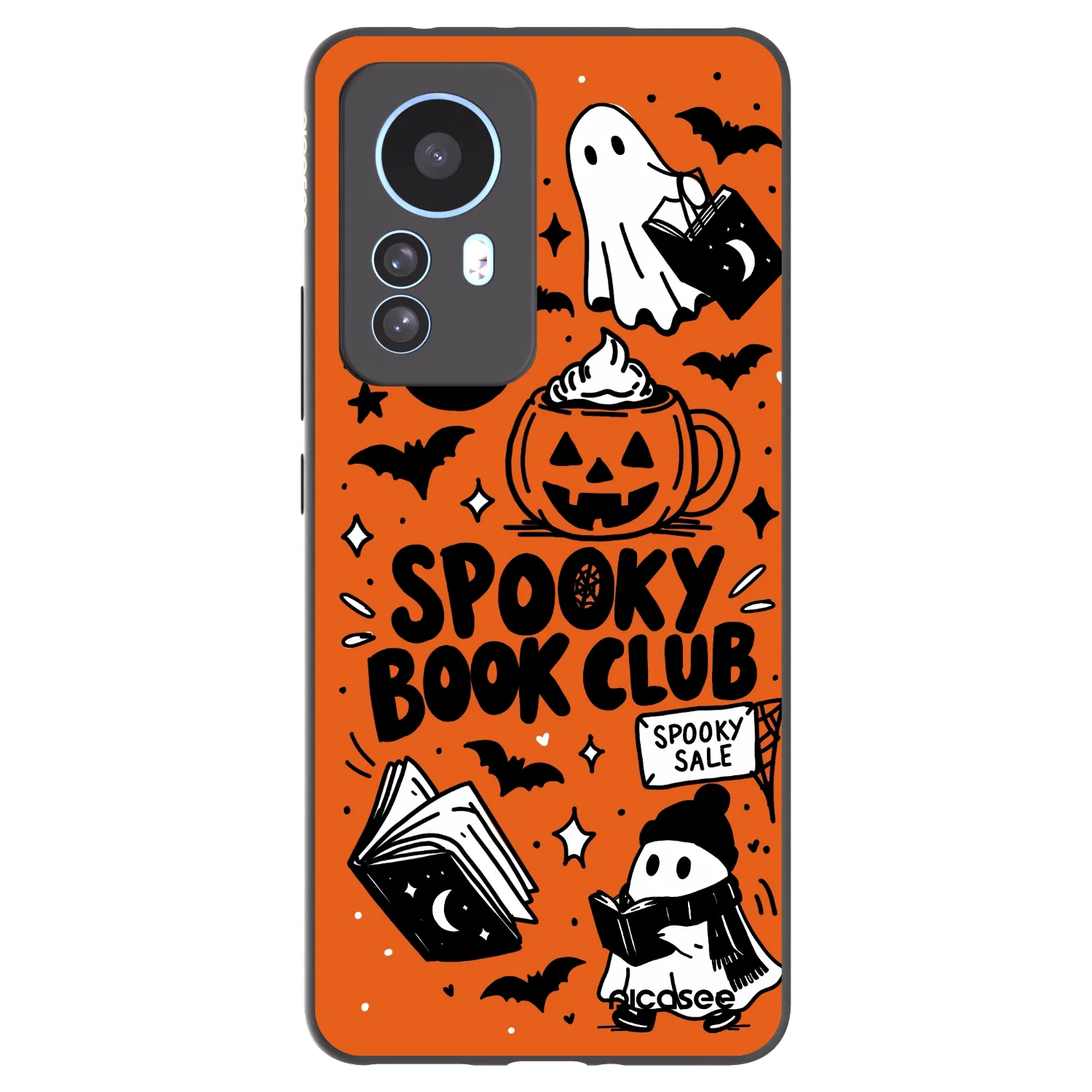 Picasee silikonowe czarne etui na Xiaomi 12T Pro - Spooky book club