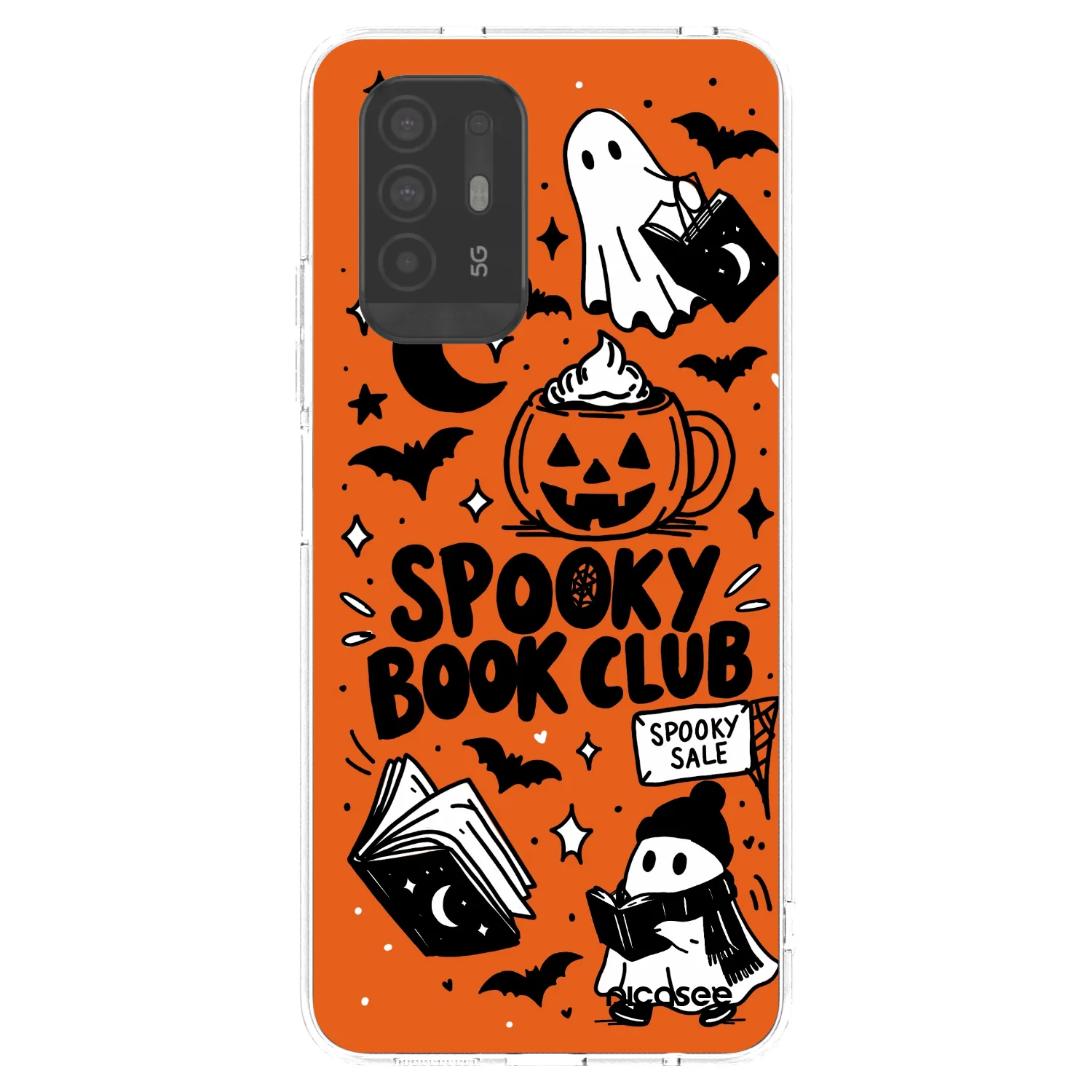 Picasee silikonowe przeźroczyste etui na OPPO A94 5G - Spooky book club