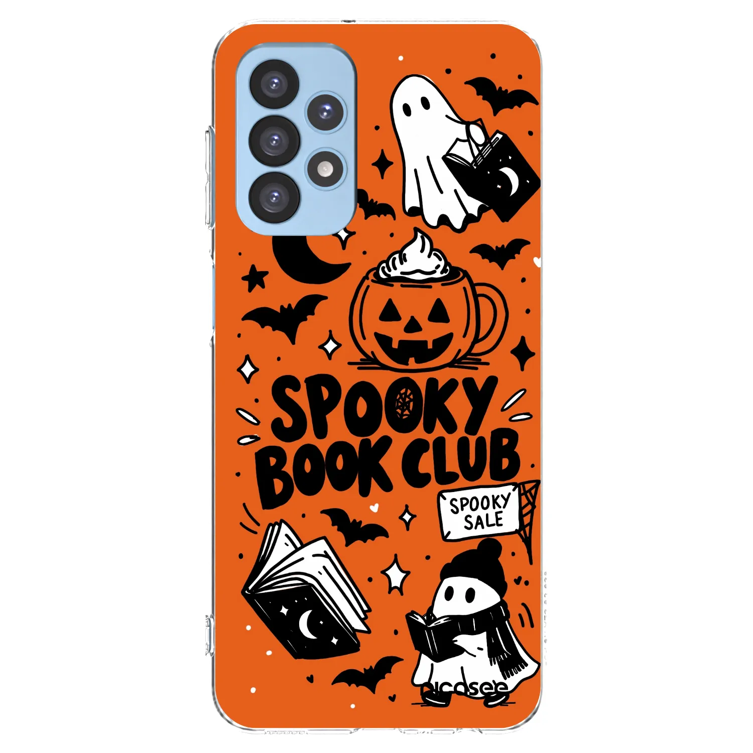 Picasee silikonowe przeźroczyste etui na Samsung Galaxy A23 A235F 4G - Spooky book club