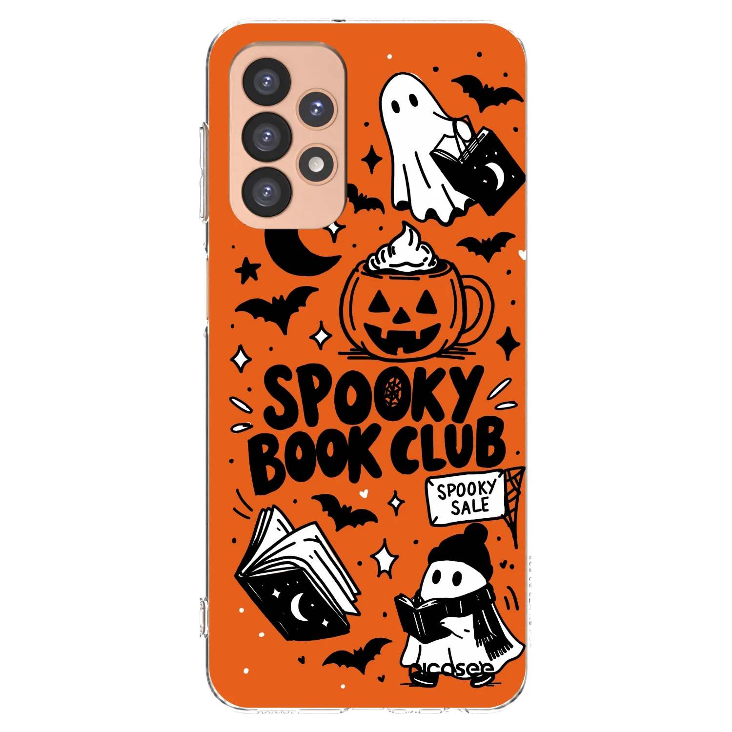 Picasee silikonowe przeźroczyste etui na Samsung Galaxy A23 A236B 5G - Spooky book club