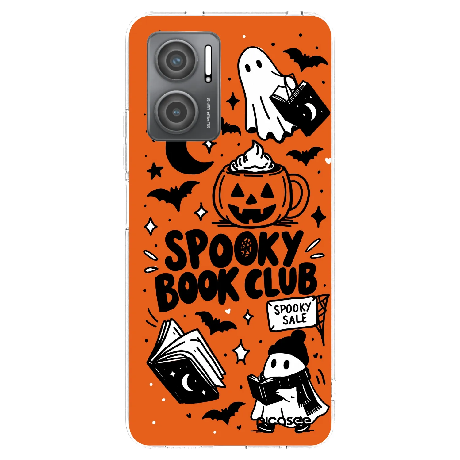 Picasee silikonowe przeźroczyste etui na Xiaomi Redmi 10 5G - Spooky book club